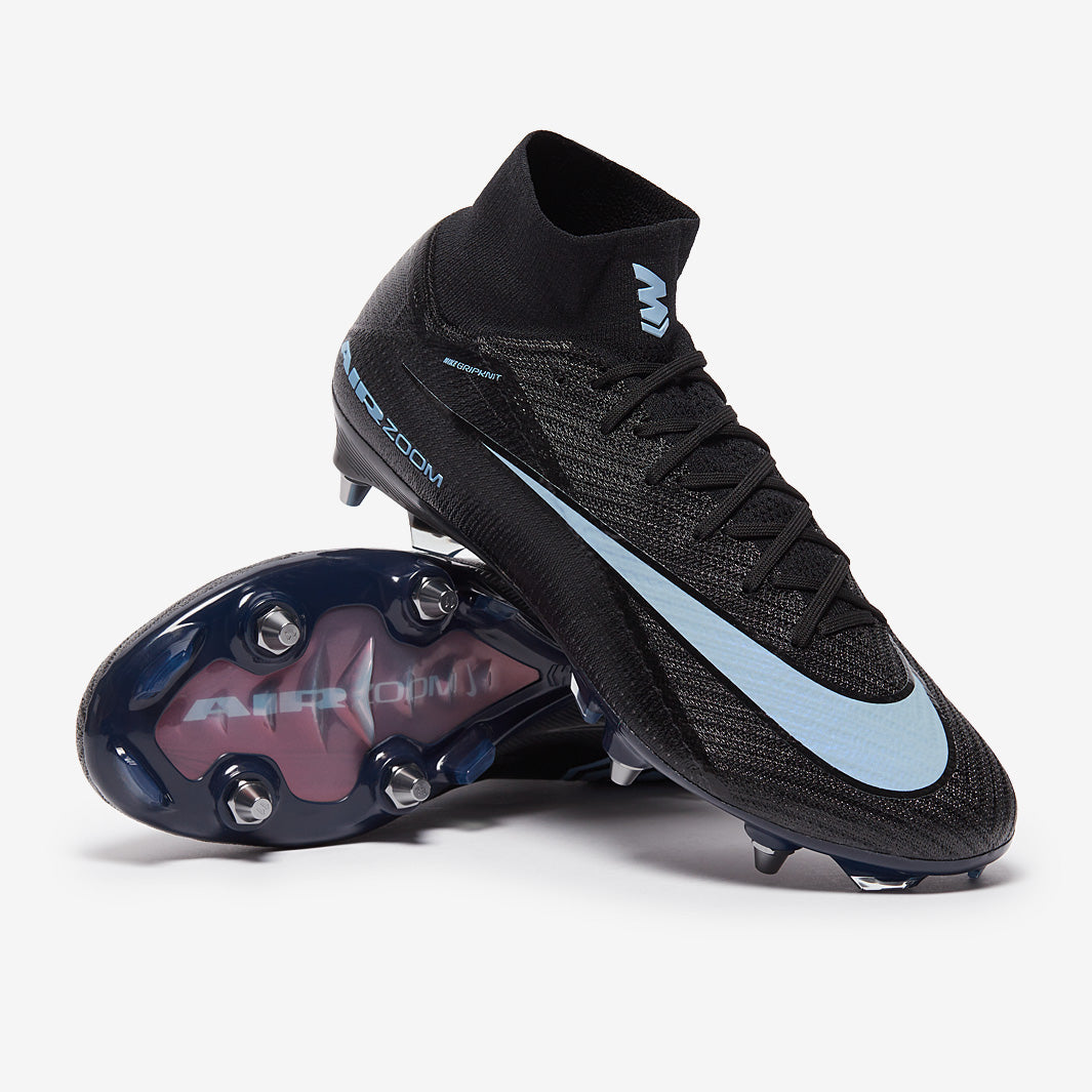 Nike Air Zoom Mercurial Superfly X Elite SG-Pro Football Boots Black/Ice Blue