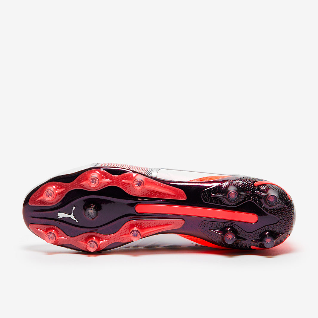 Puma King Ultimate FG/AG Football Boots Puma White/Puma Silver/Glowing Red/Puma Black