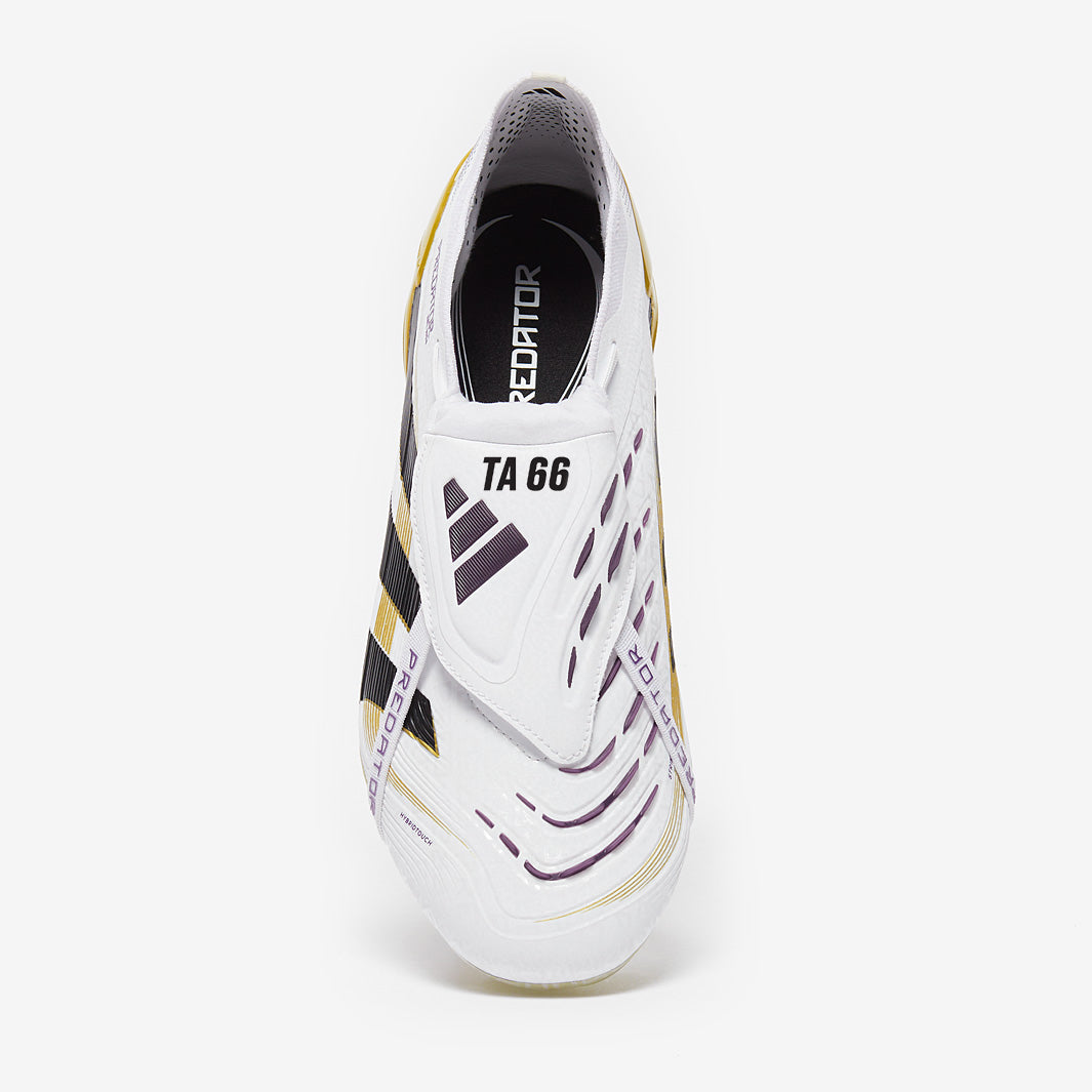 Adidas Predator Elite Tongue FG Football Boots White/Core Black/Met Gold