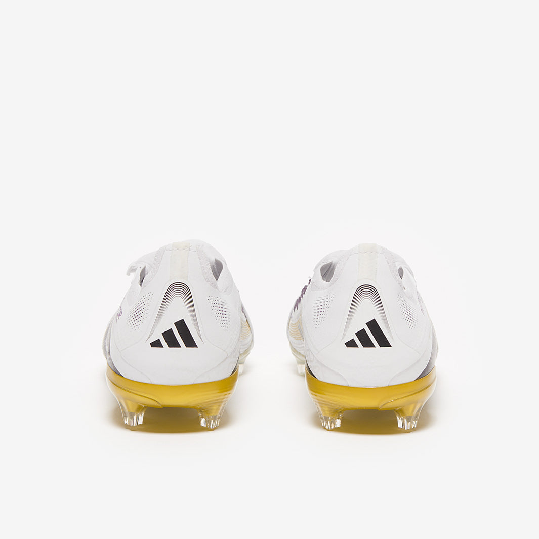 Adidas Kids Predator Elite Tongue FG Football Boots White/Core Black/Met Gold
