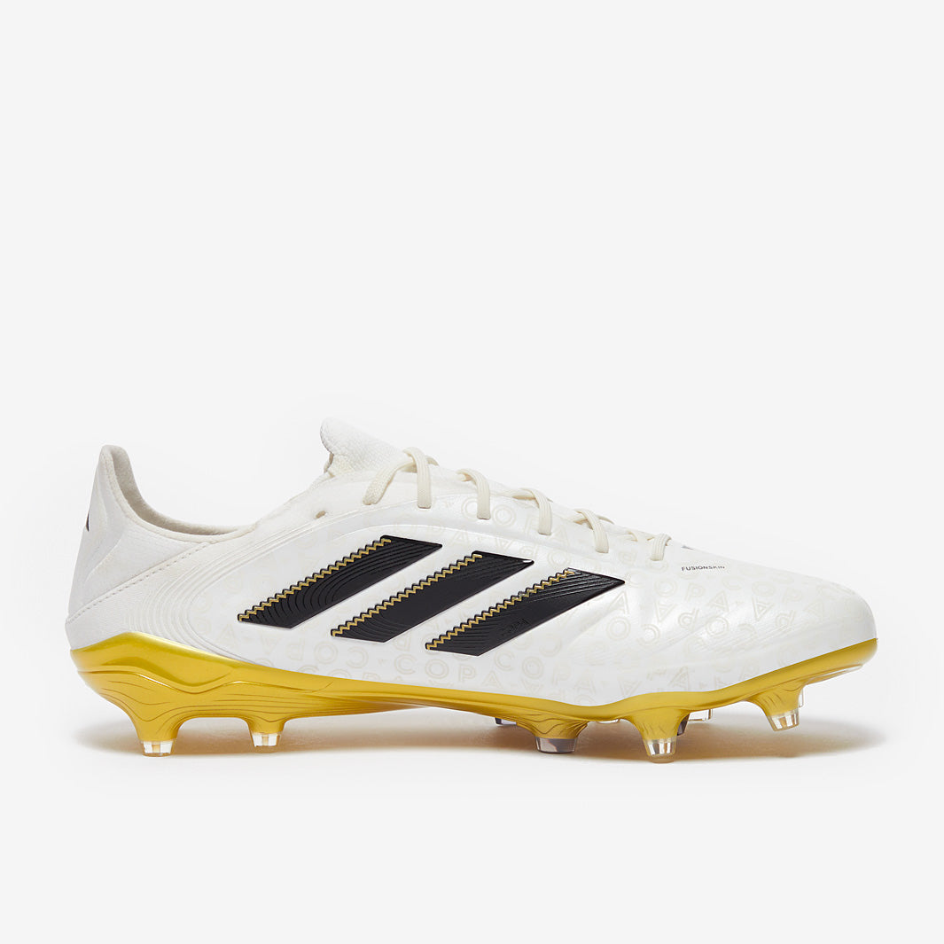 Adidas Copa Pure III Elite FG/MG Football Boots White/Core Black/Met Gold
