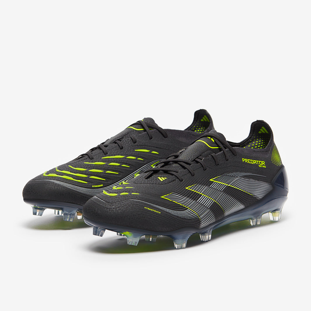 Adidas Predator Elite FG Football Boots Core Black/Carbon/Lucid Lemon