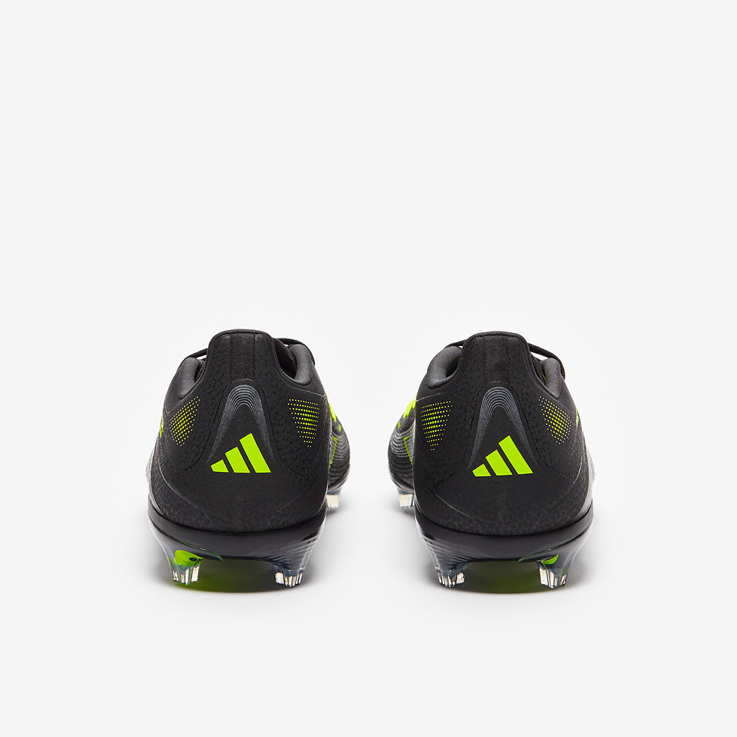 Adidas Kids Predator Elite FG Football Boots Core Black/Iron Met./Lucid Lemon