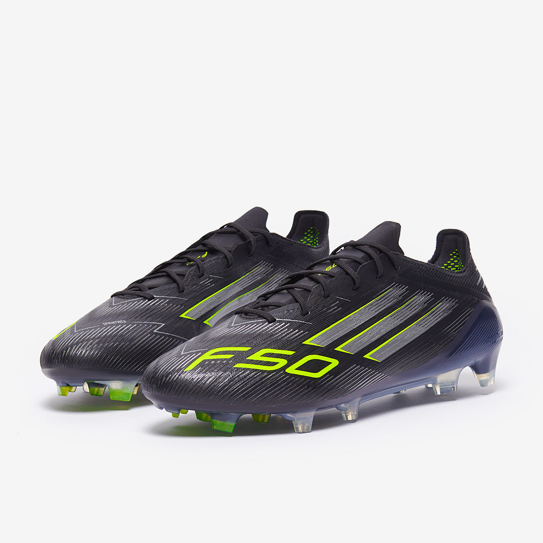 Adidas F50 Elite FG Football Boots Core Black/Iron Met./Lucid Lemon