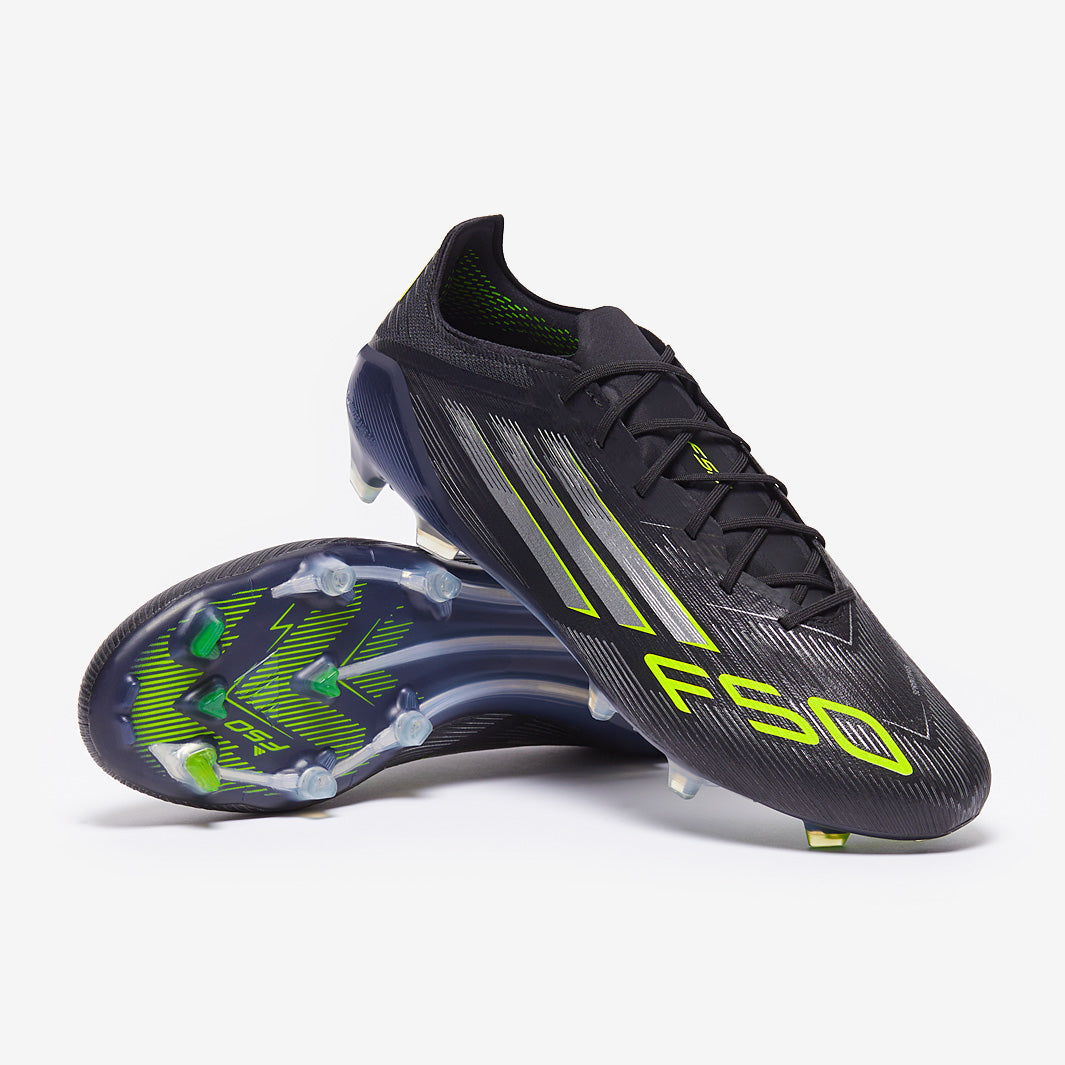 Adidas F50 Elite FG Football Boots Core Black/Iron Met./Lucid Lemon