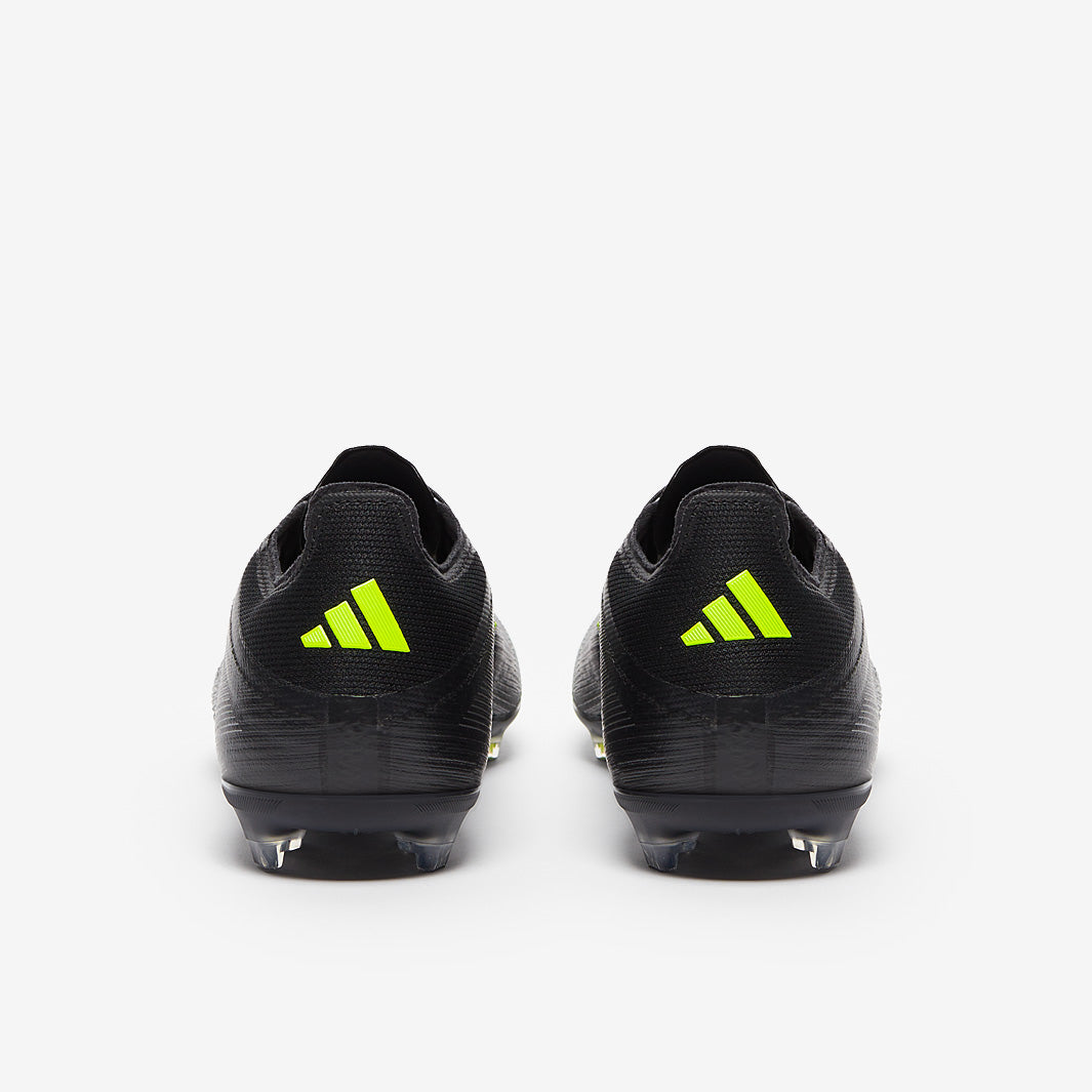 adidas Kids F50 Elite FG Football Boots Core Black/Iron Met./Lucid Lemon