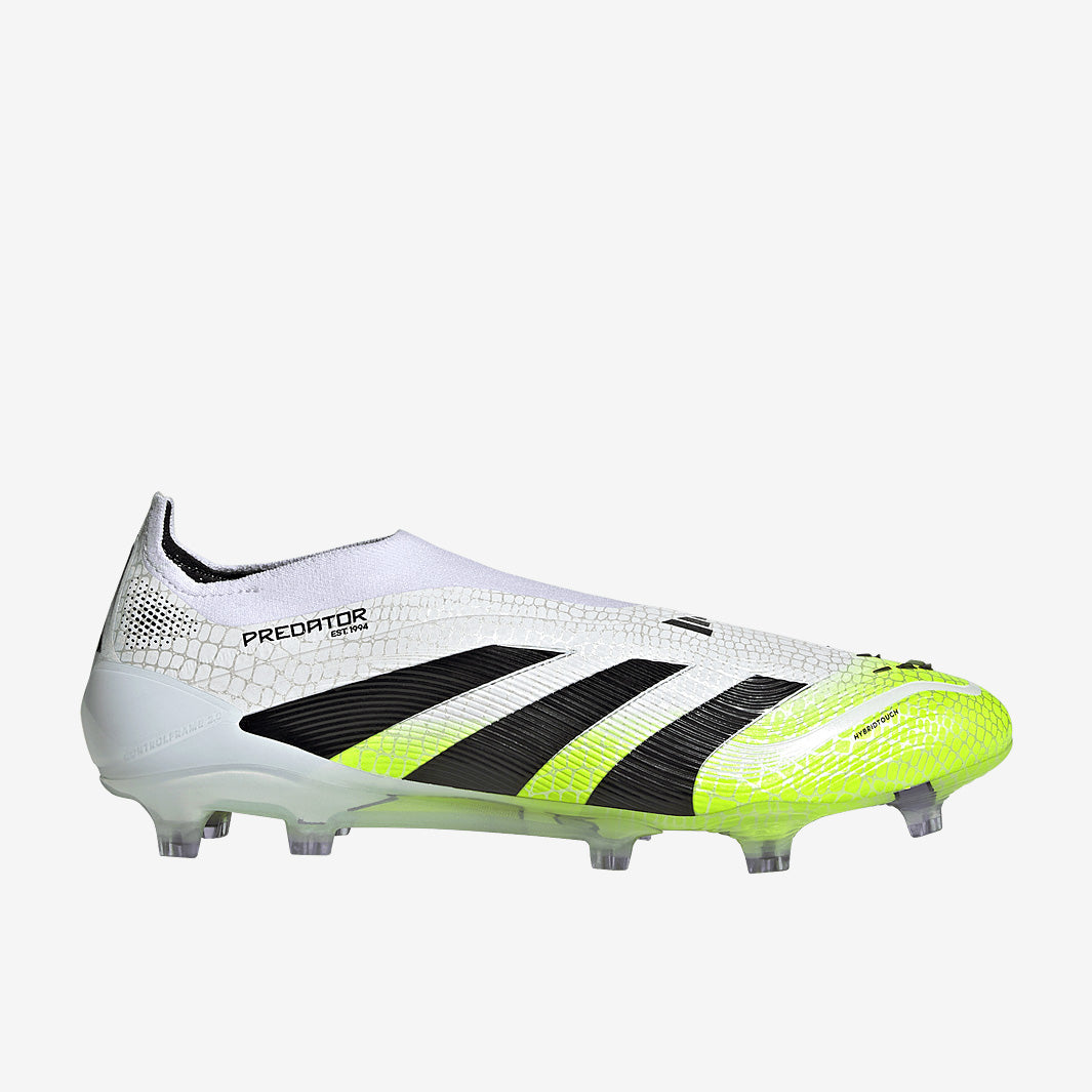 Adidas Predator Elite Laceless FG Football Boots Ftwr White/Core Black/Lucid Lemon