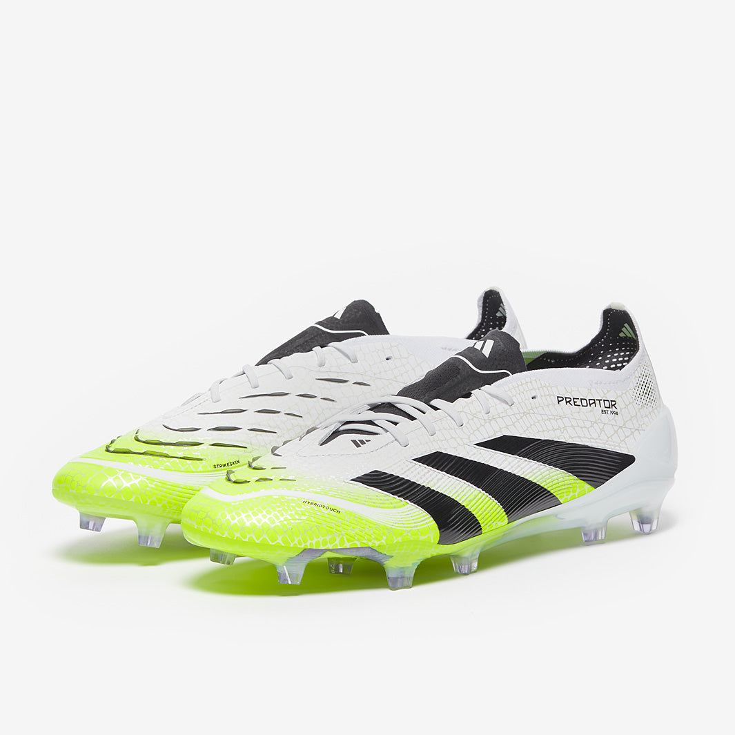 Adidas Predator Elite FG Football Boots Ftwr White/Core Black/Lucid Lemon