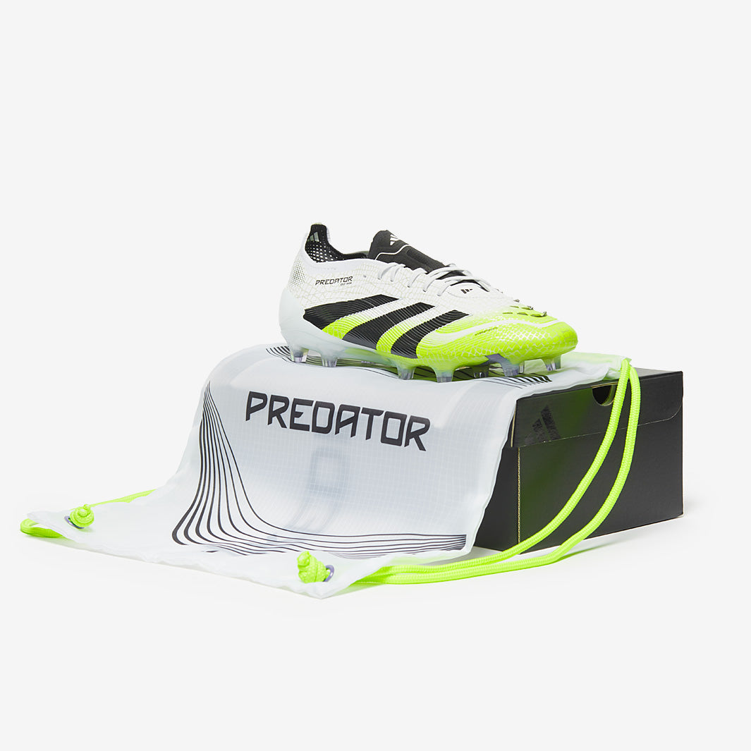 Adidas Predator Elite FG Football Boots Ftwr White/Core Black/Lucid Lemon