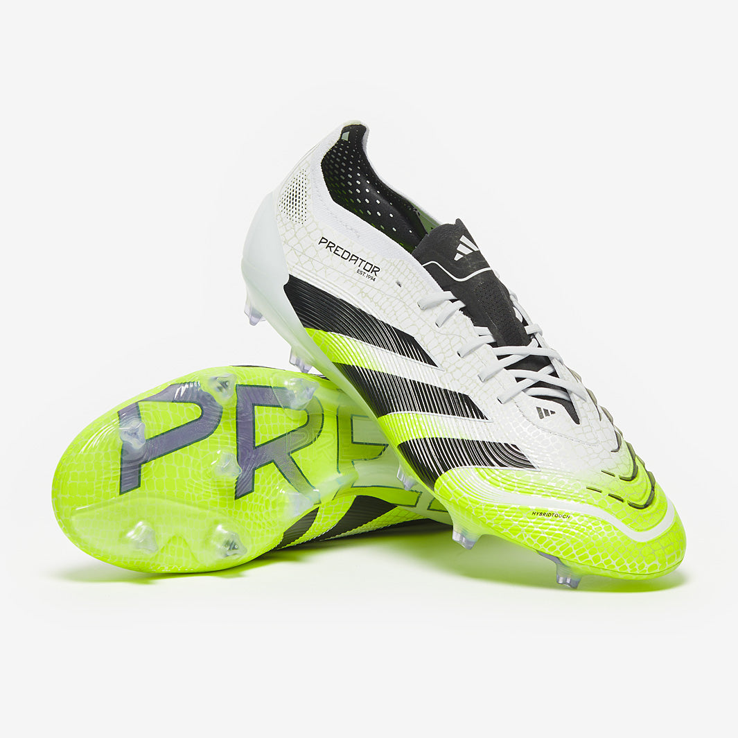 Adidas Predator Elite FG Football Boots Ftwr White/Core Black/Lucid Lemon
