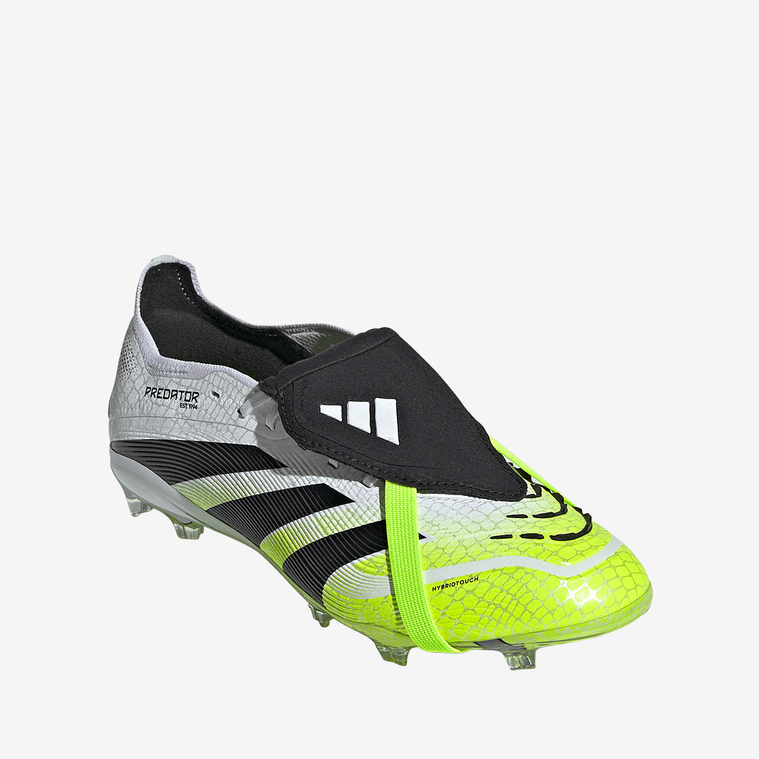 Adidas Kids Predator Elite Tongue FG Football Boots Ftwr White/Core Black/Lucid Lemon