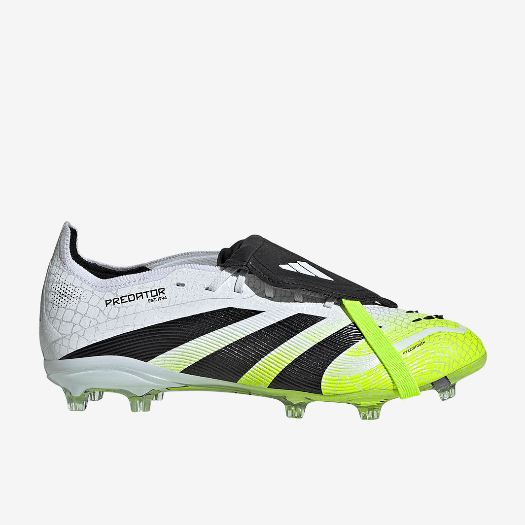 Adidas Kids Predator Elite Tongue FG Football Boots Ftwr White/Core Black/Lucid Lemon