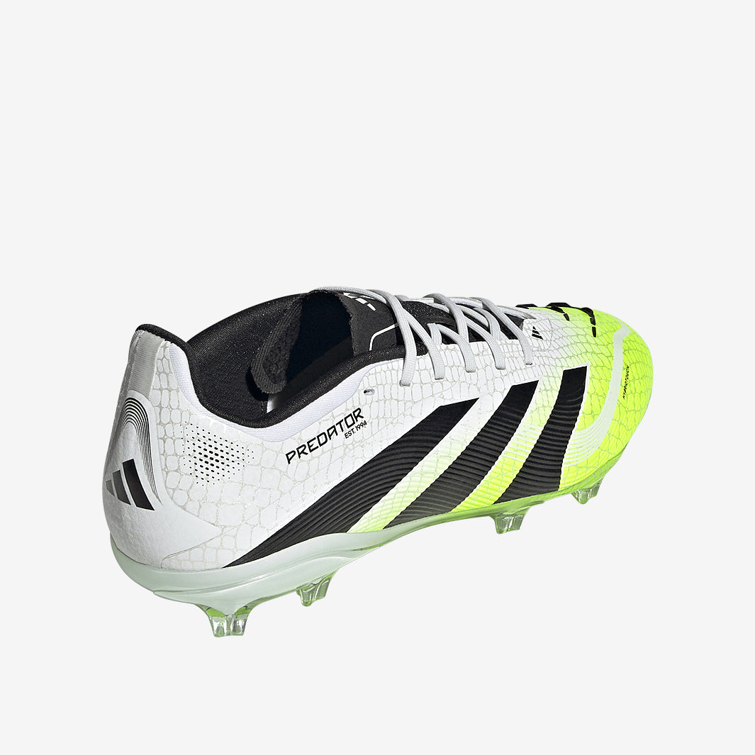 Adidas Kids Predator Elite FG Football Boots Ftwr White/Core Black/Lucid Lemon