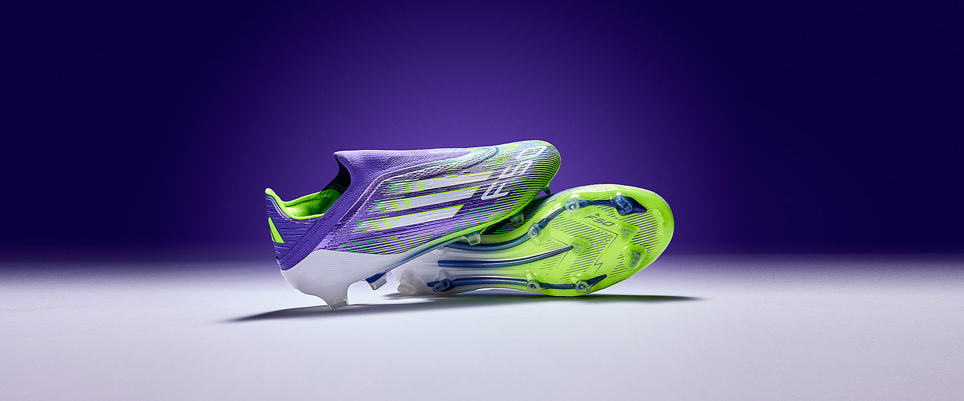 Adidas F50 Elite Laceless FG Football Boots Purple Rush/Ftwr White/Lucid Lemon