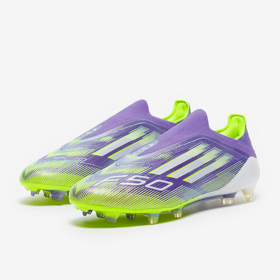 Adidas F50 Elite Laceless FG Football Boots Purple Rush/Ftwr White/Lucid Lemon