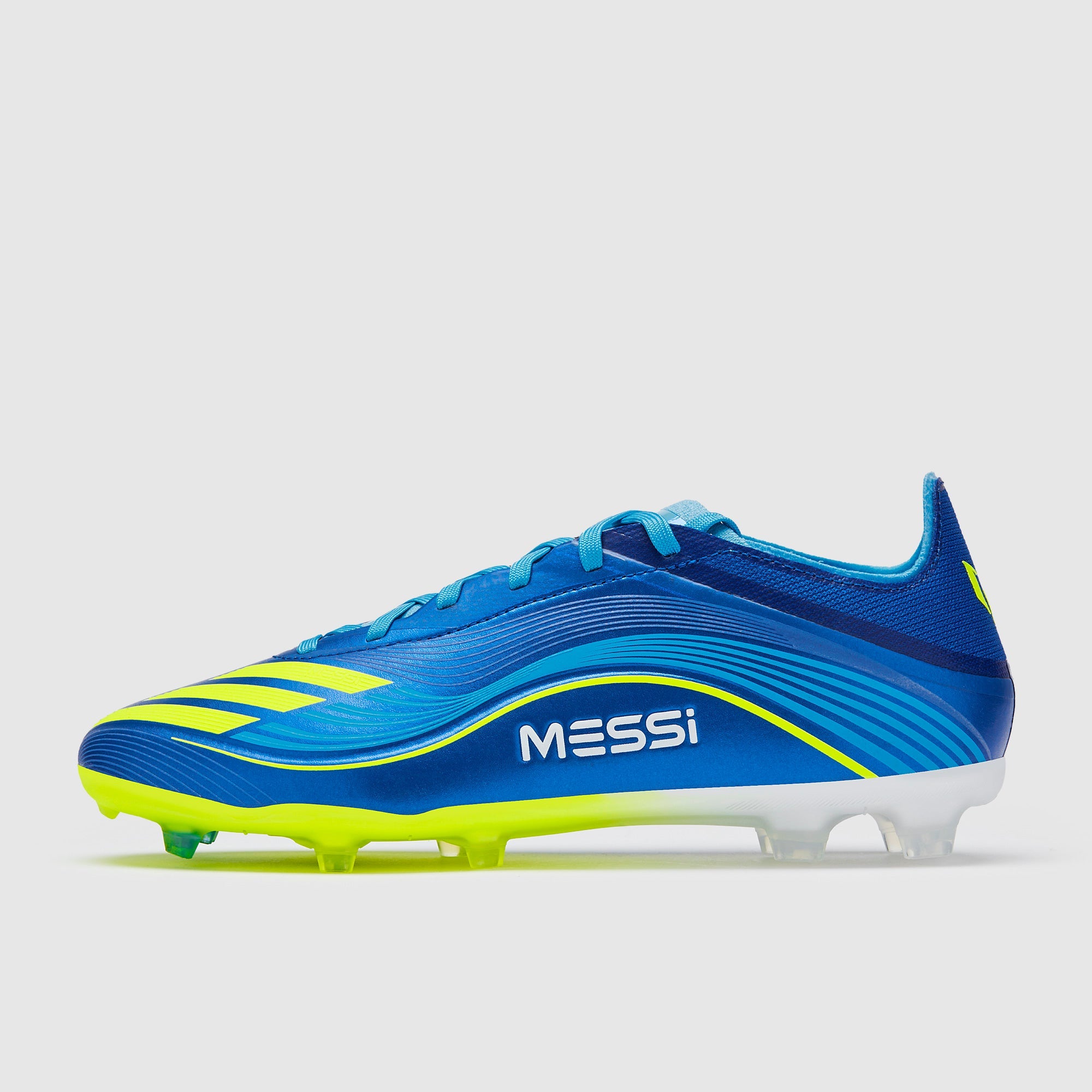 Adidas Kids F50 Elite x Messi FG Football Boots Team Royal Blue/Solar Yellow/Semi Blue Burst