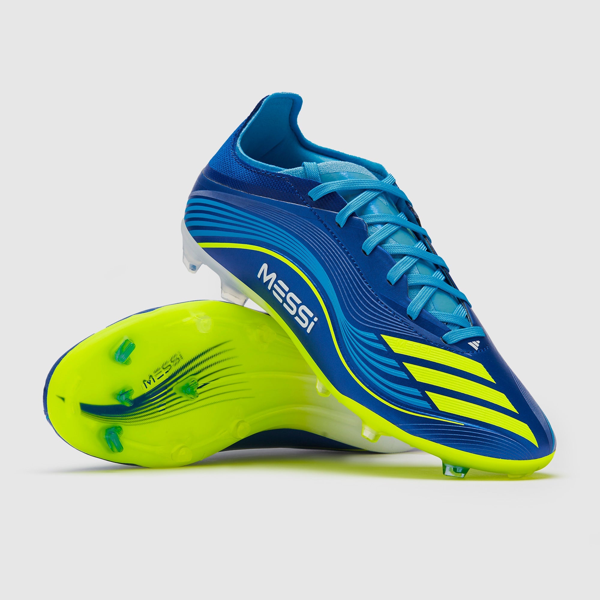 Adidas Kids F50 Elite x Messi FG Football Boots Team Royal Blue/Solar Yellow/Semi Blue Burst