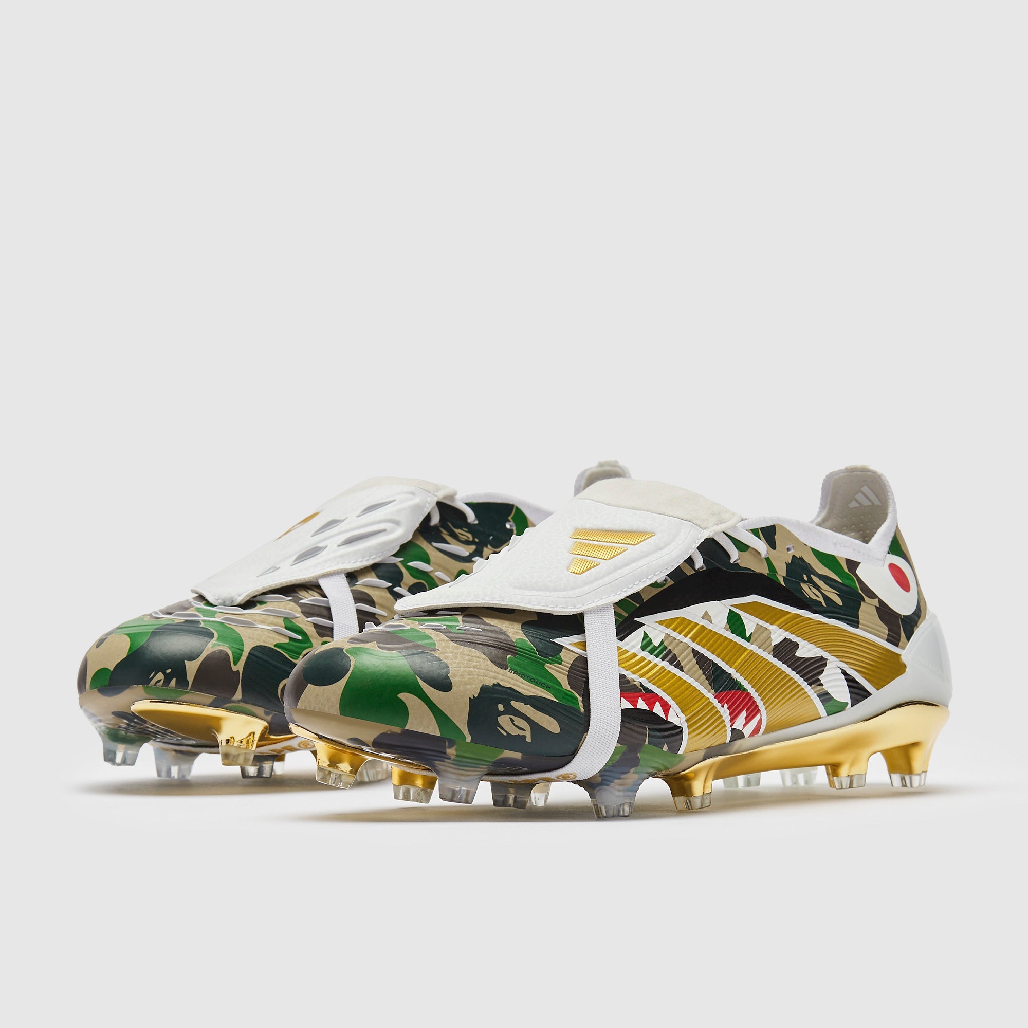 Adidas Predator Elite Tongue X Bape FG Football Boots Hemp/Gold Met/Ftwr White