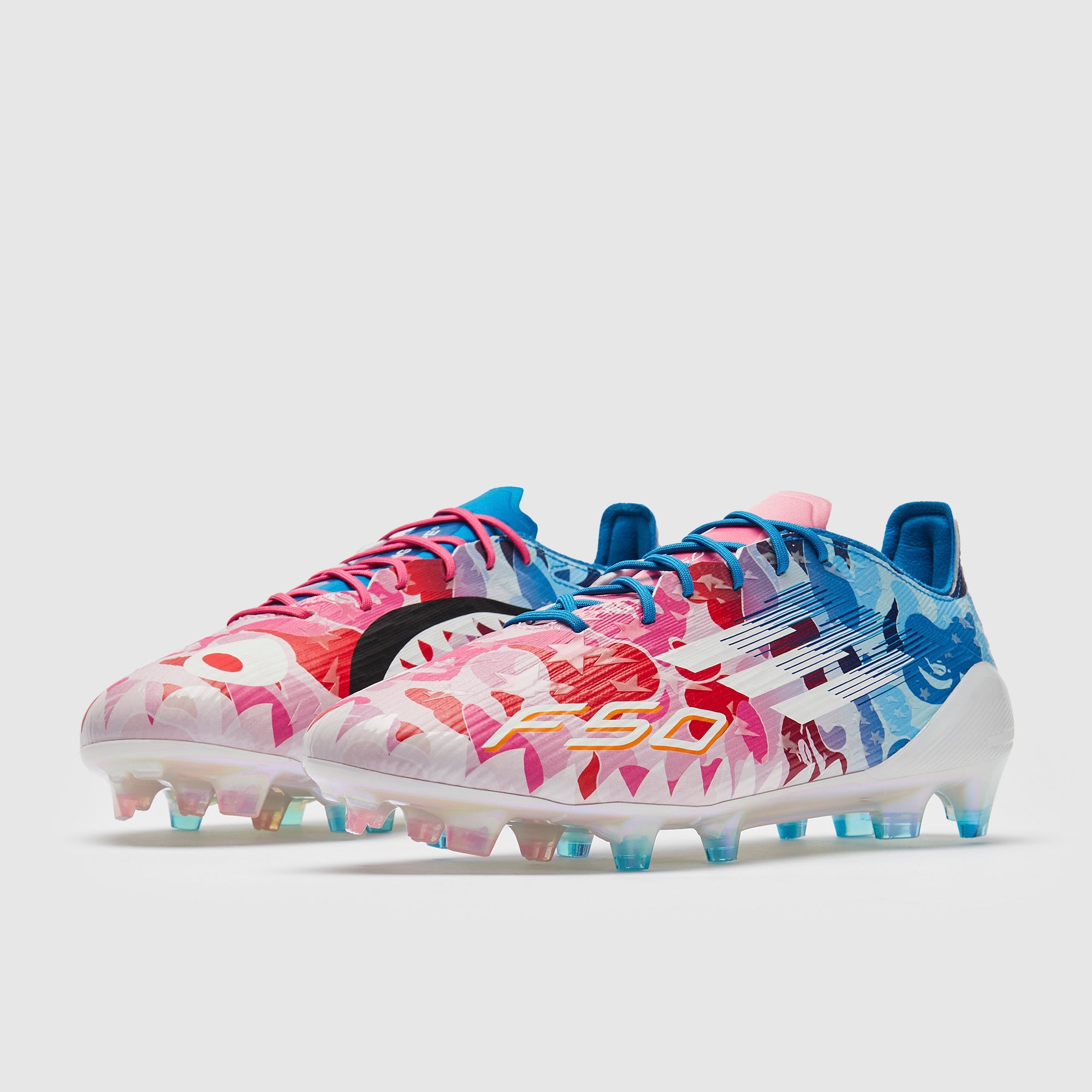 Adidas F50 Elite x BAPE FG Football Boots Clear Pink/Ftwr White/Icey Blue