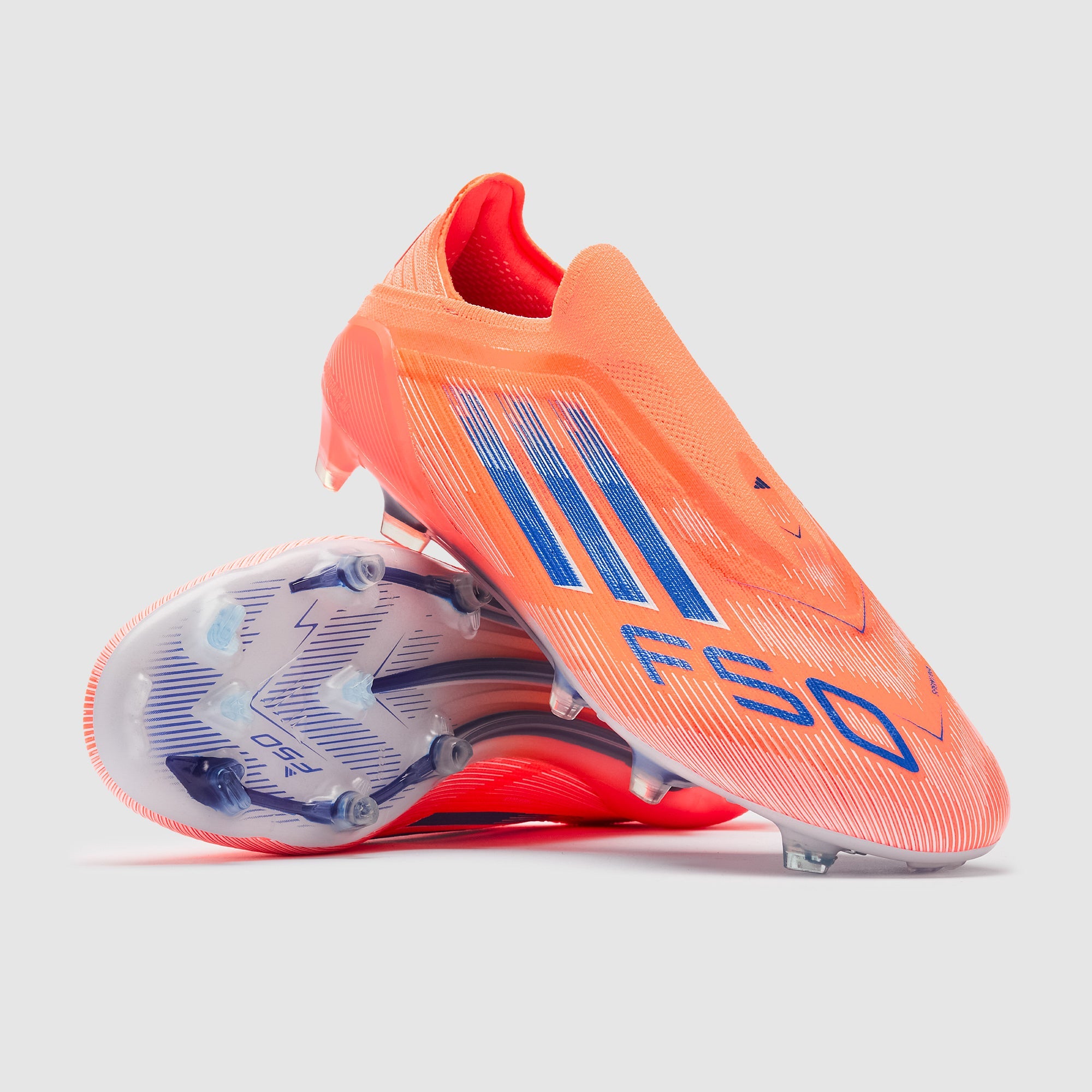 Adidas F50 Elite Laceless FG Football Boots Beam Orange/Lucid Blue/Ftwr White