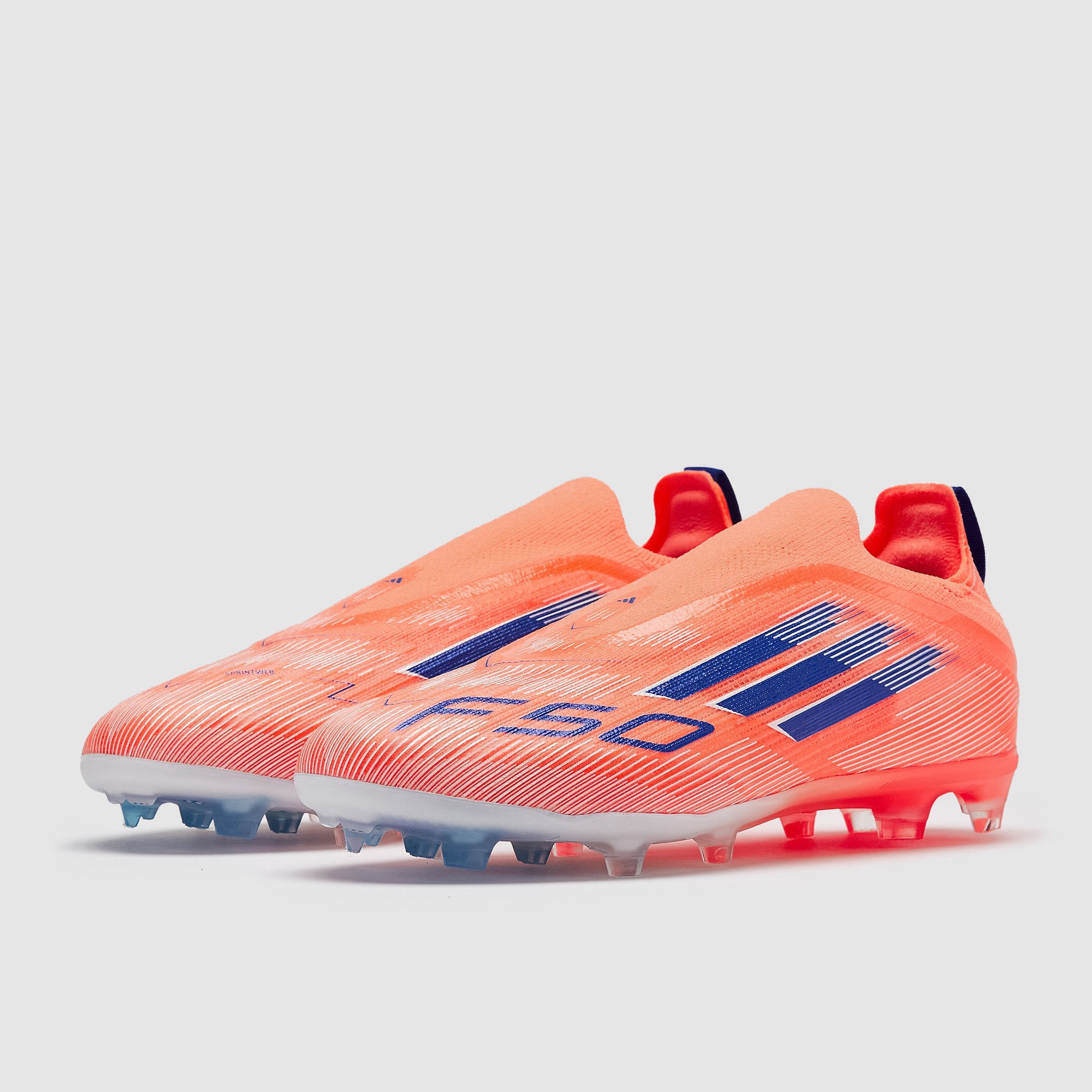 Adidas Kids F50 Elite Laceless FG Football Boots Beam Orange/Lucid Blue/Ftwr White