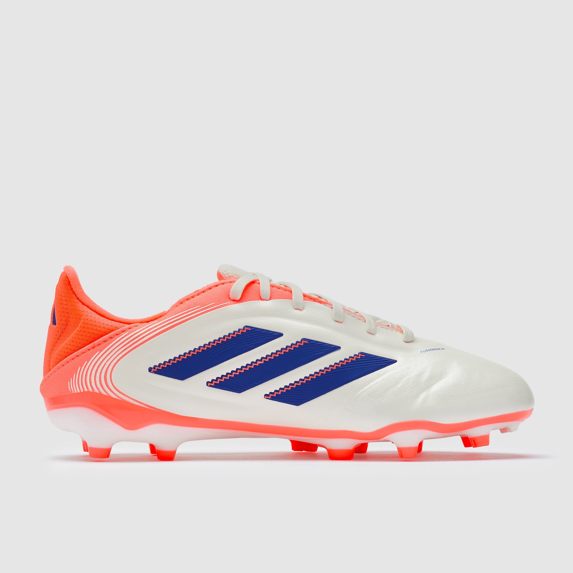Adidas Kids Copa Pure III Elite FG/MG Football Boots Off White/Lucid Blue/Signal Coral