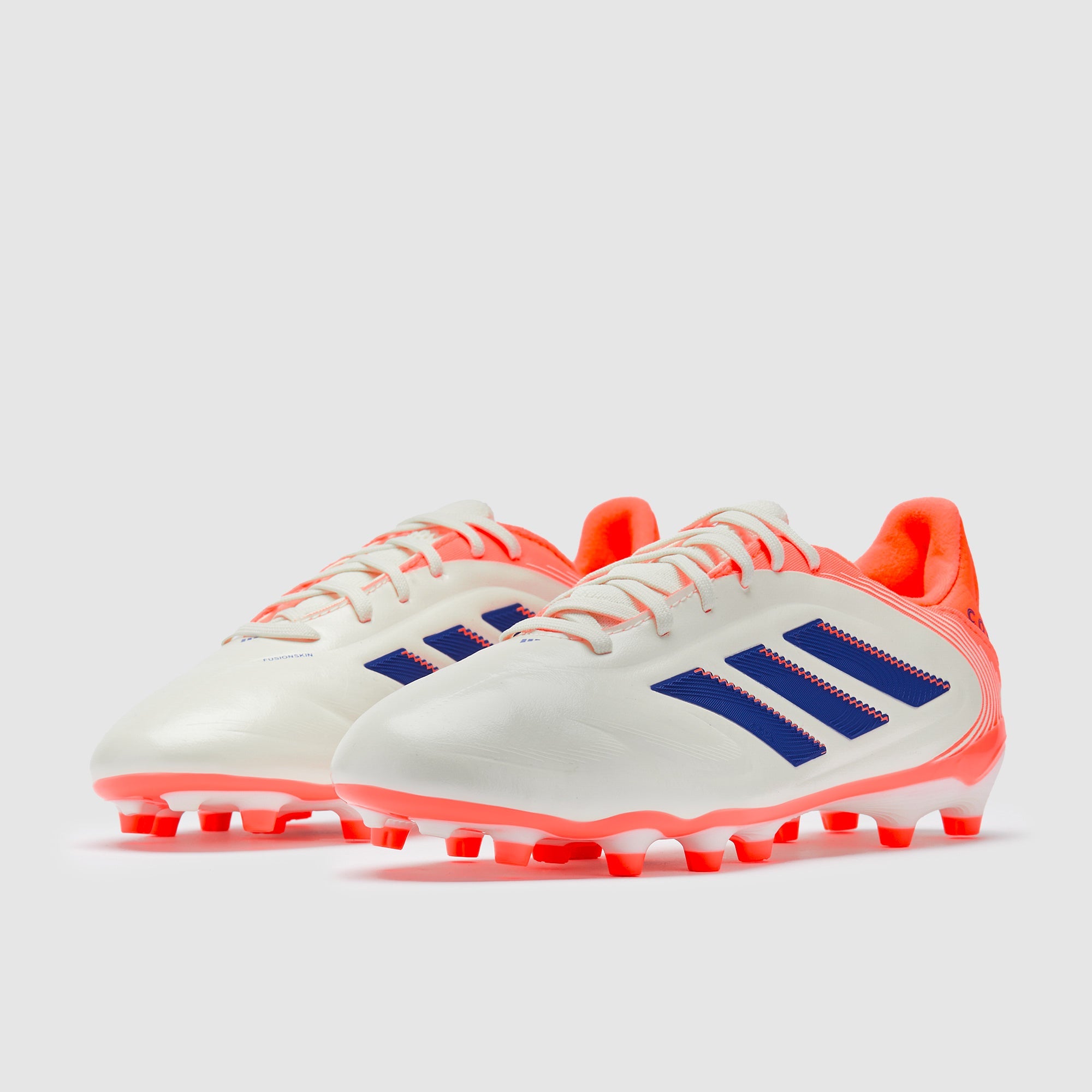 Adidas Kids Copa Pure III Elite FG/MG Football Boots Off White/Lucid Blue/Signal Coral