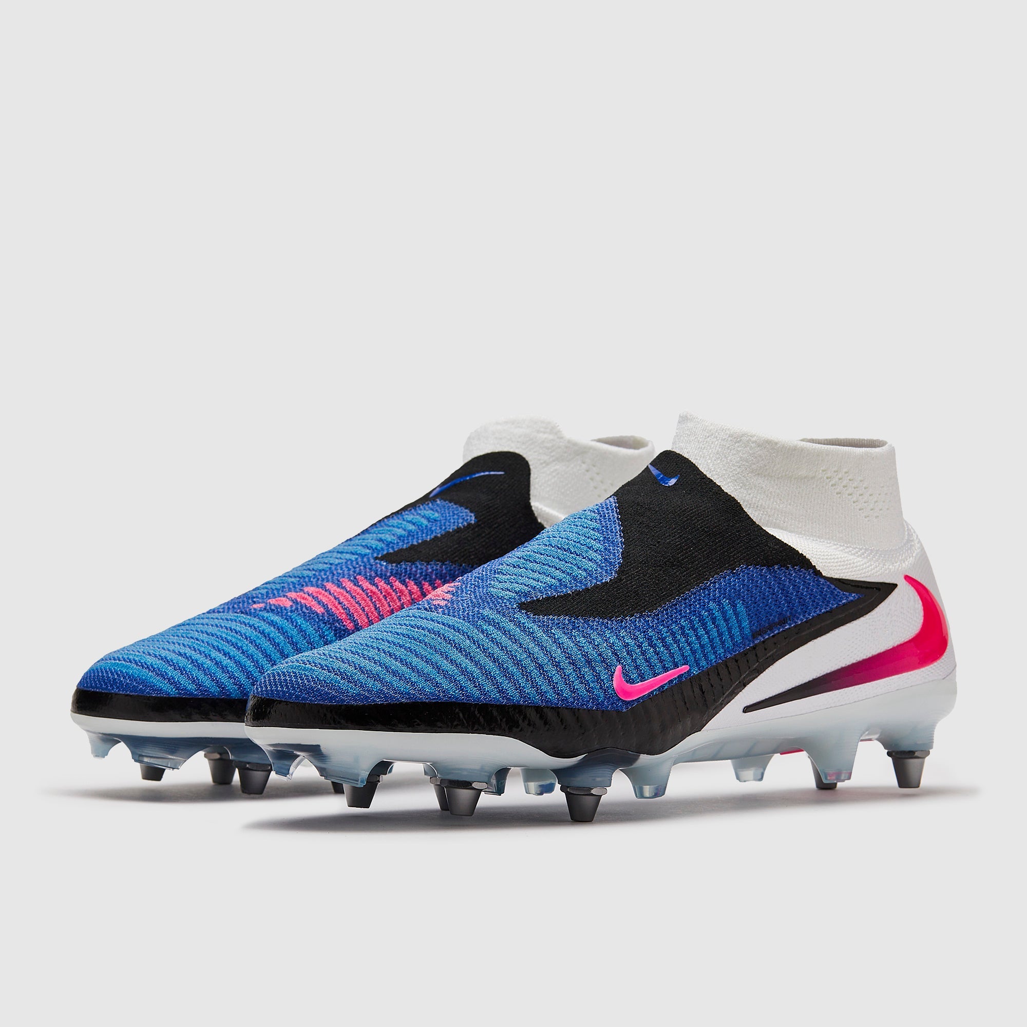 Nike Phantom 6 High Elite SG-Pro Player Edition Football Boots Racer Blue/Pink Blast/White
