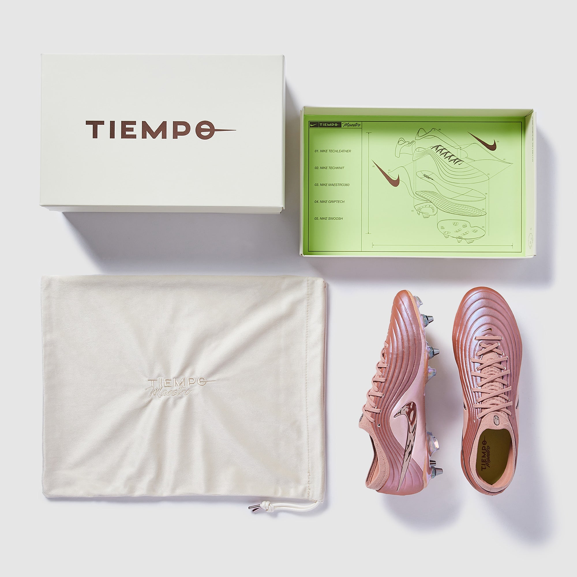 Nike Tiempo Maestro Elite LE SG-Pro Player Edition Football Boots Mtlc Red Bronze/Mtlc Rose Gold