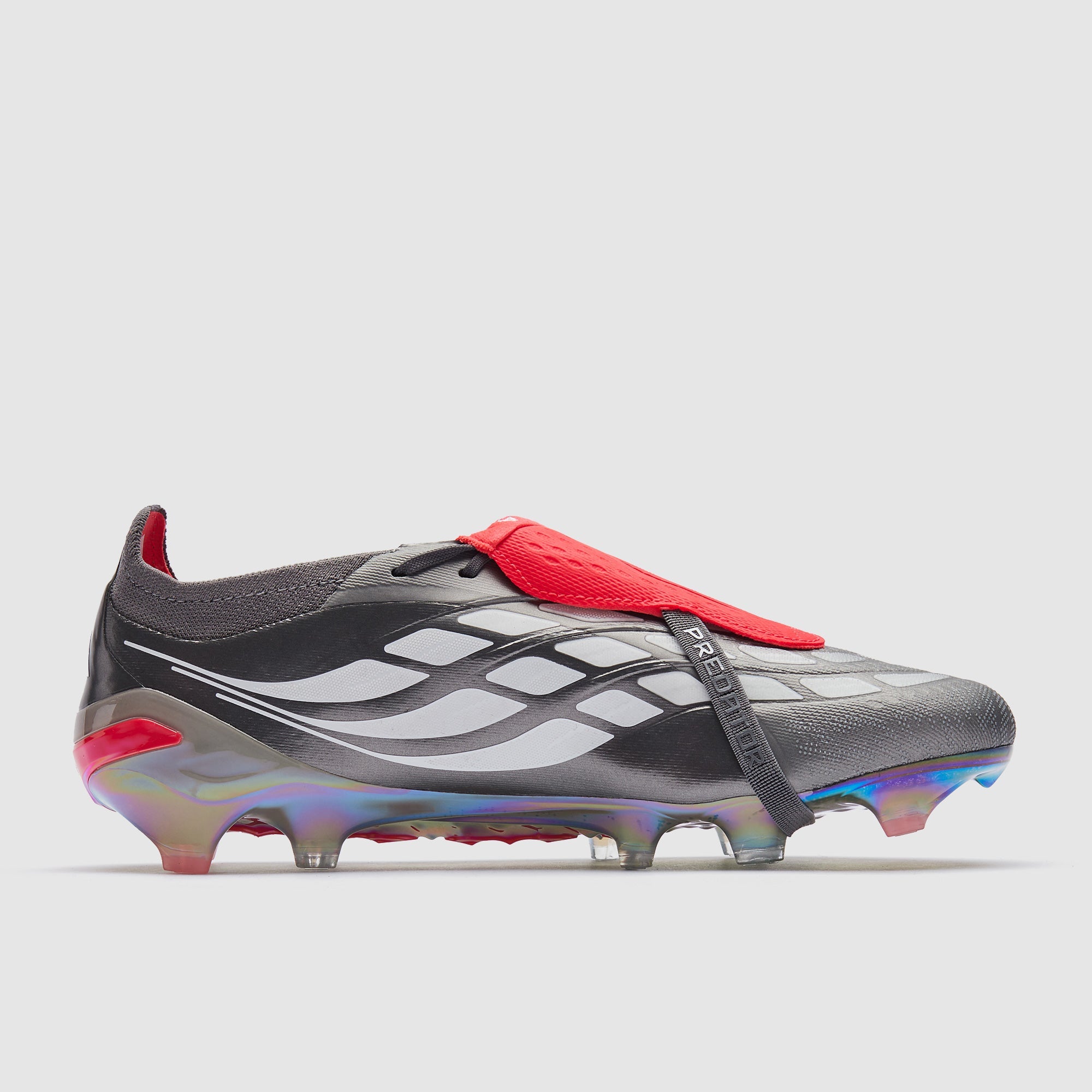 Adidas Predator Elite Tongue FG Football Boots Iron Met./Ftwr White/Lucid Red