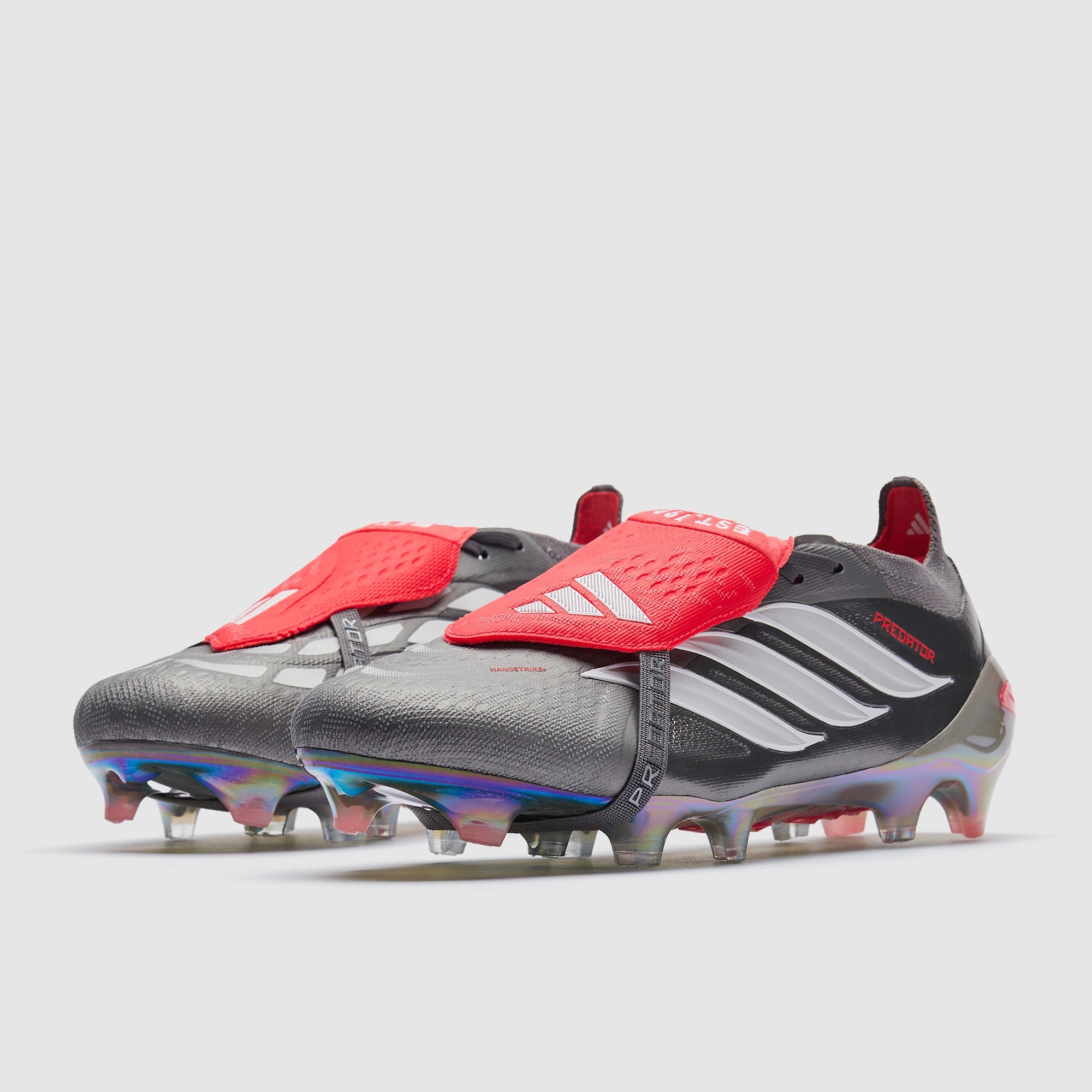 Adidas Predator Elite Tongue FG Football Boots Iron Met./Ftwr White/Lucid Red