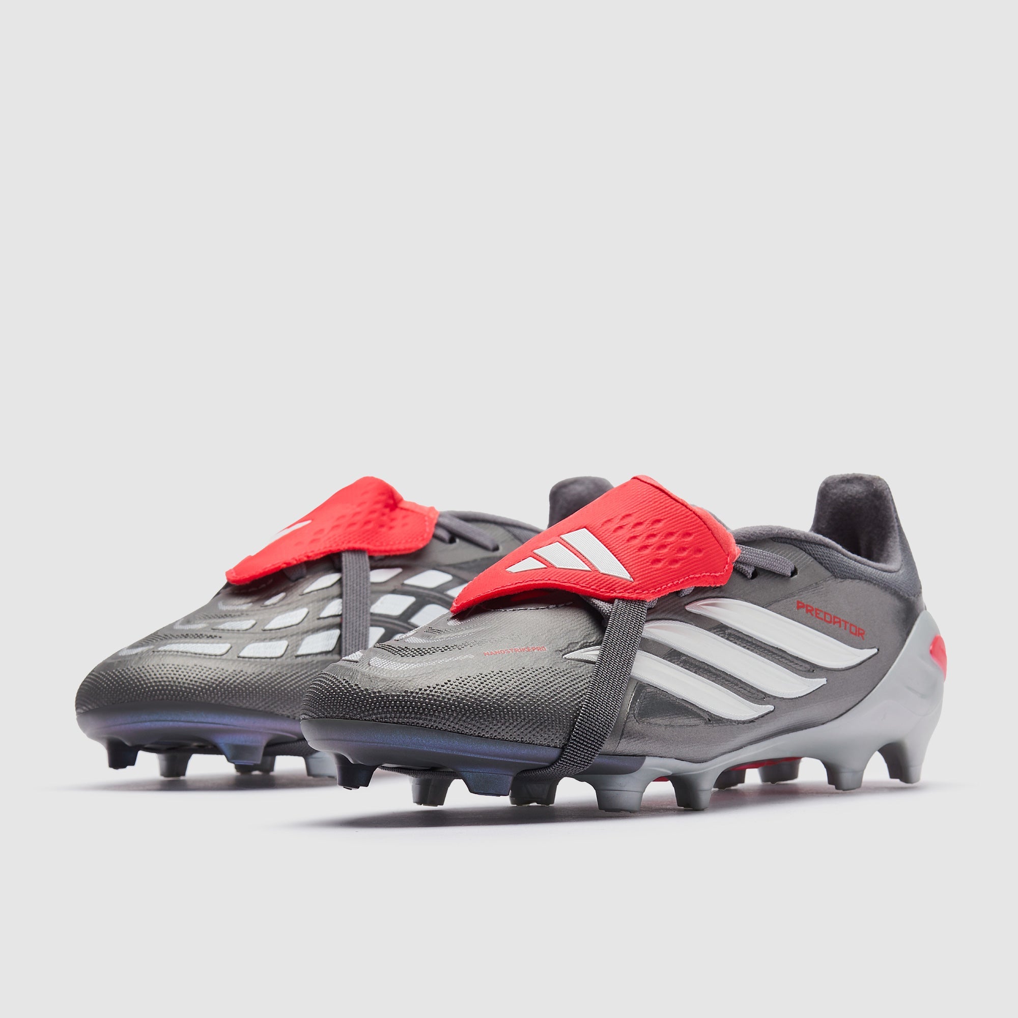 adidas Kids Predator Elite Tongue FG Football Boots Iron Met./Zero Met./Lucid Red