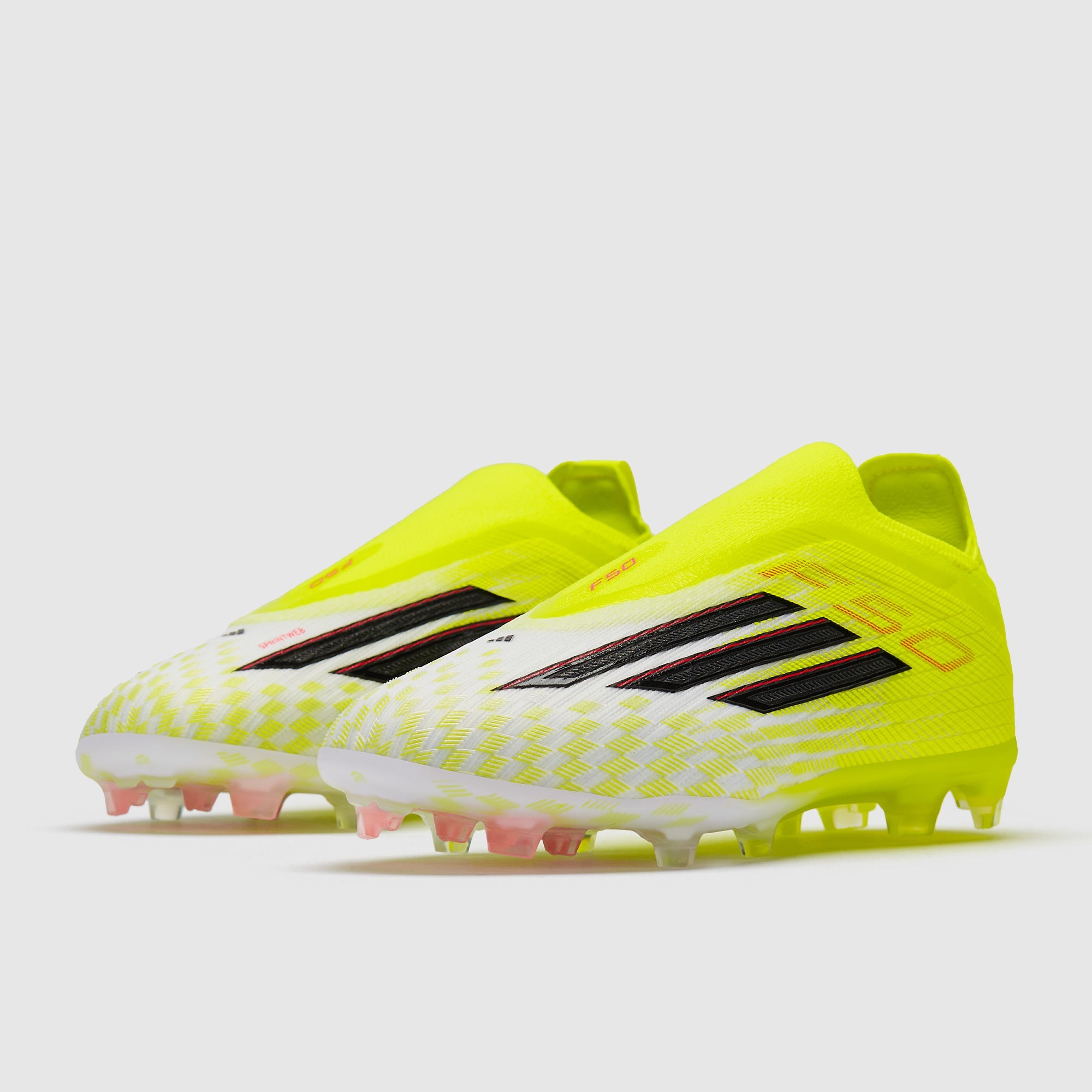 Adidas Kids F50 Elite Laceless FG Football Boots Team Solar Yellow/Core Black/Lucid Red