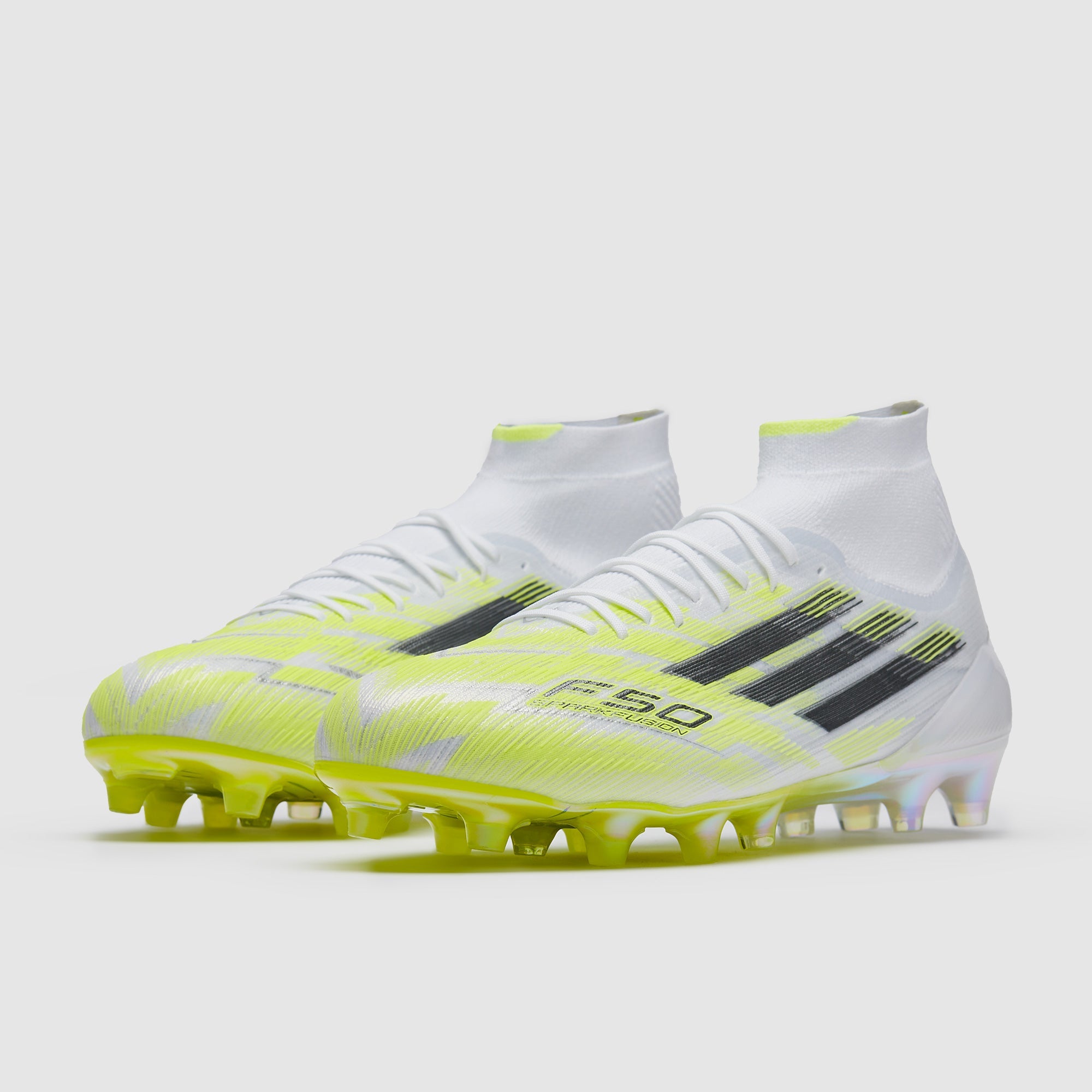 Adidas F50 Sparkfusion Elite FG/AG Football Boots Ftwr White/Iron Met./Hi-Res Yellow