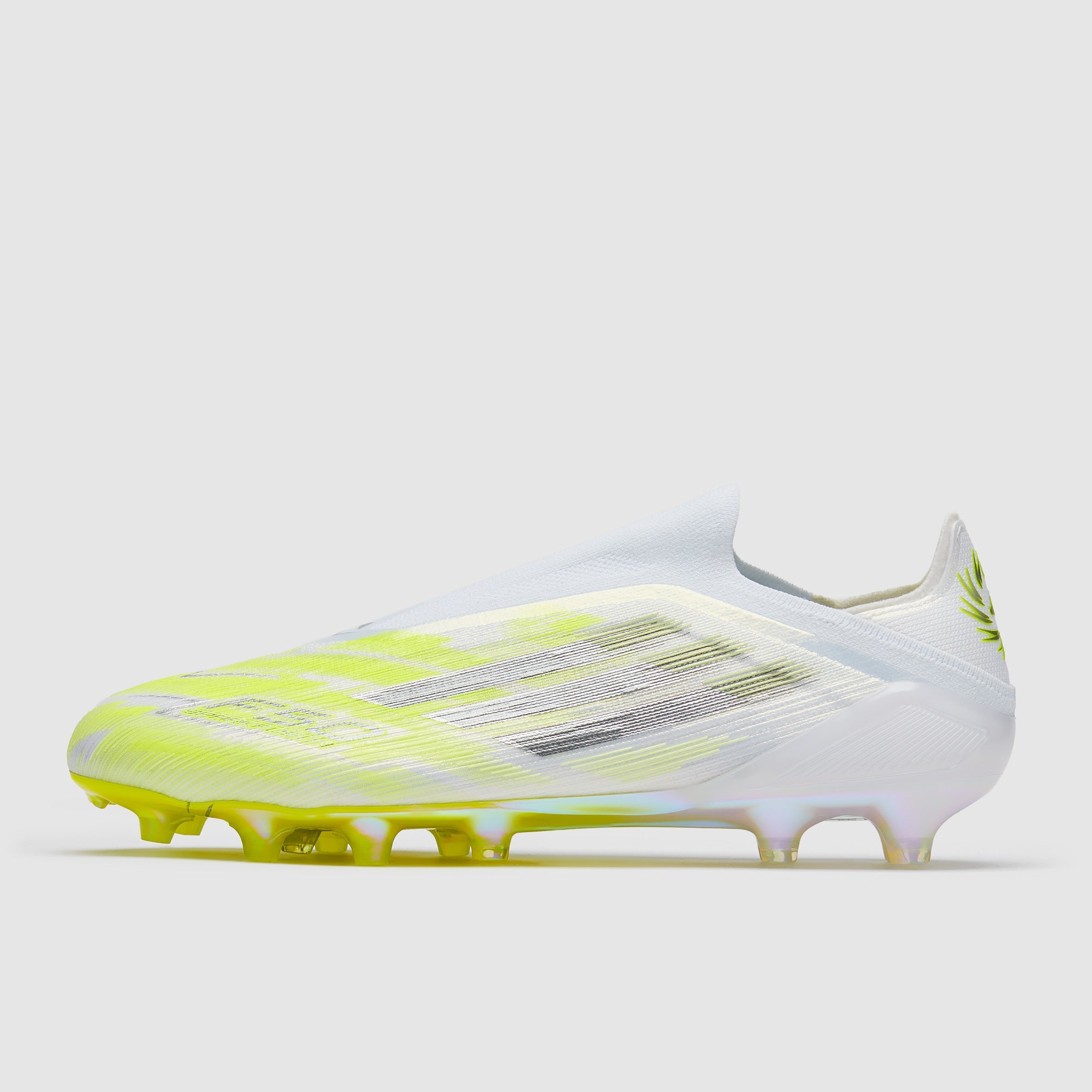 Adidas F50 Sparkfusion Elite Laceless FG/AG Football Boots Ftwr White/Iron Met./Hi-Res Yellow