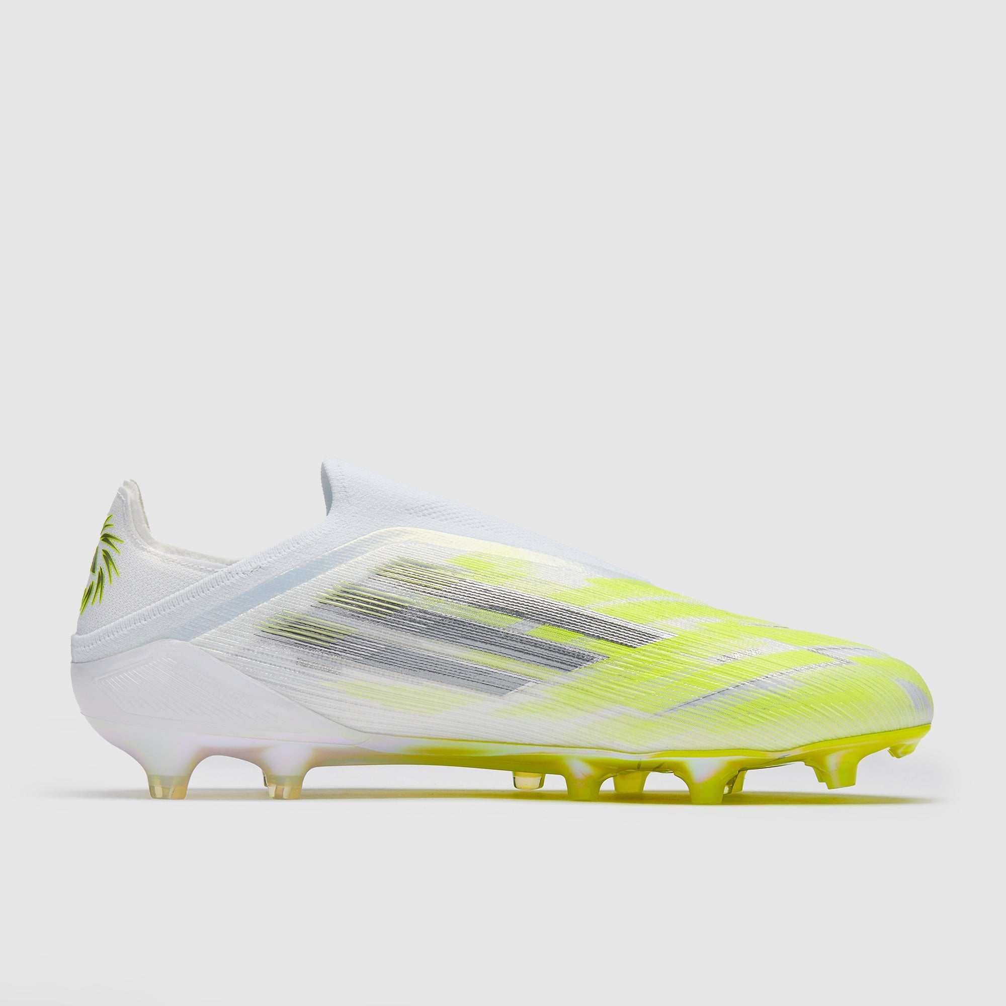 Adidas F50 Sparkfusion Elite Laceless FG/AG Football Boots Ftwr White/Iron Met./Hi-Res Yellow