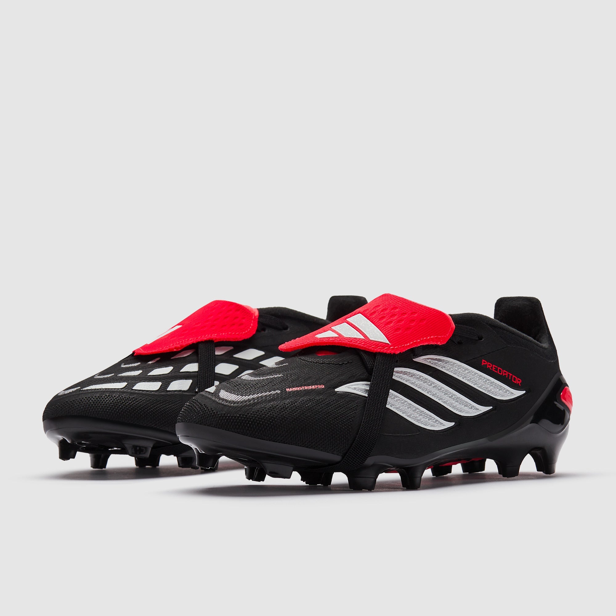 Adidas Kids Predator Elite Tongue FG Football Boots Core Black/Ftwr White/Lucid Red