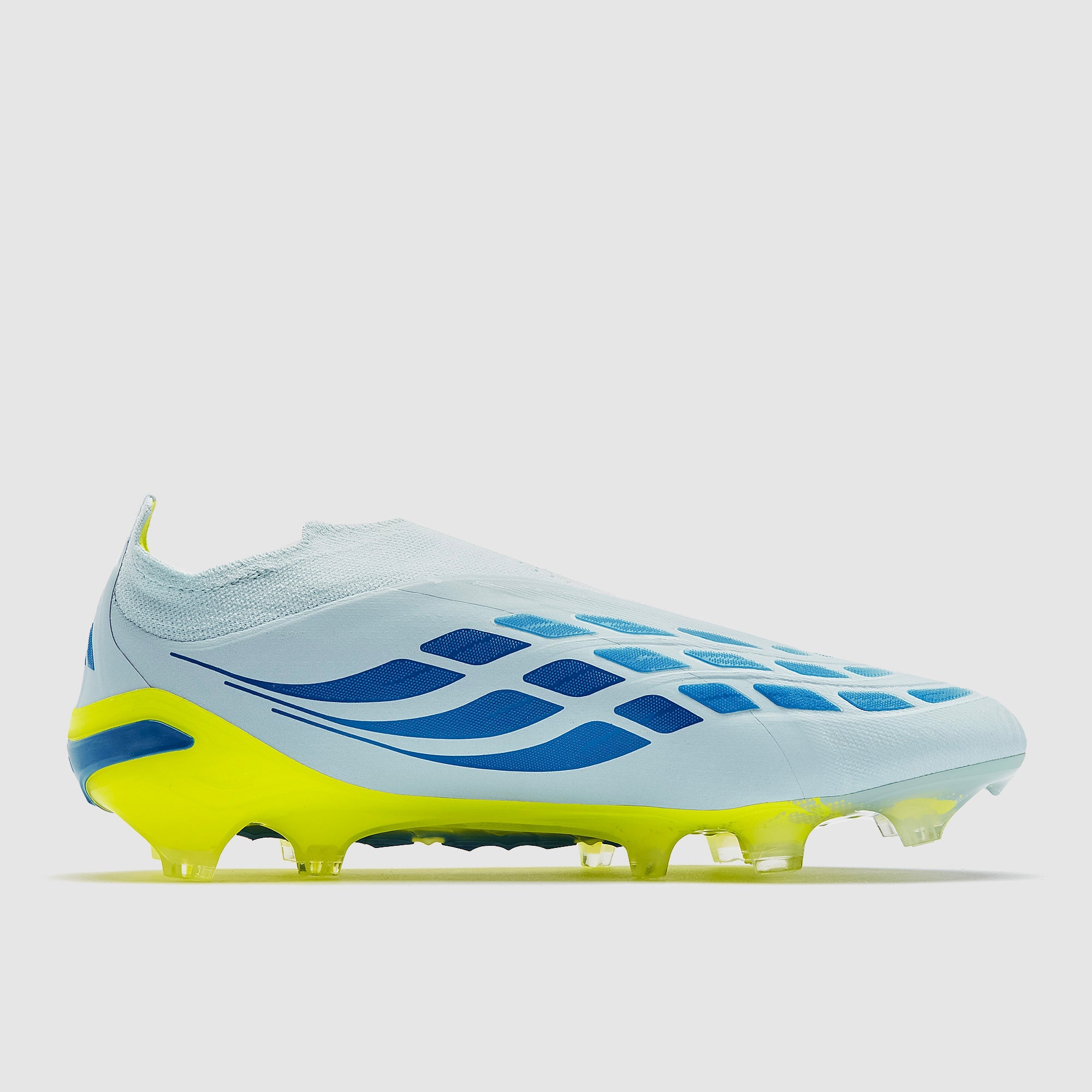 Adidas Predator Elite Laceless FG Football Boots Crystal Sky/Ray Blue/Team Solar Yellow