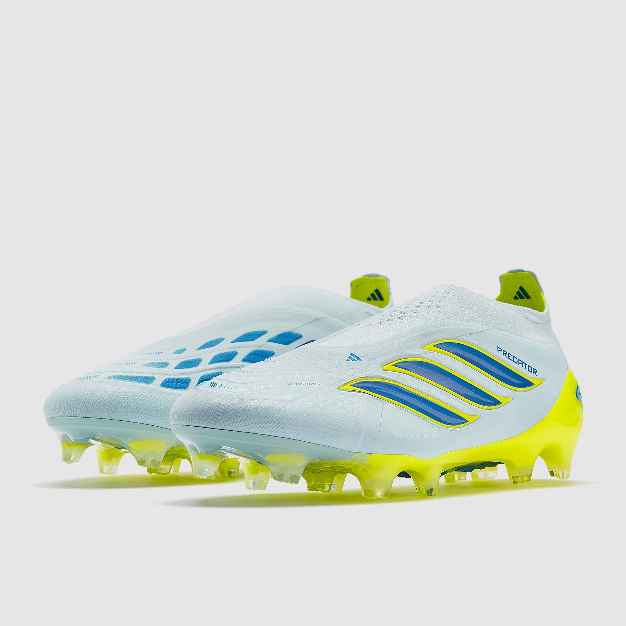 Adidas Predator Elite Laceless FG Football Boots Crystal Sky/Ray Blue/Team Solar Yellow