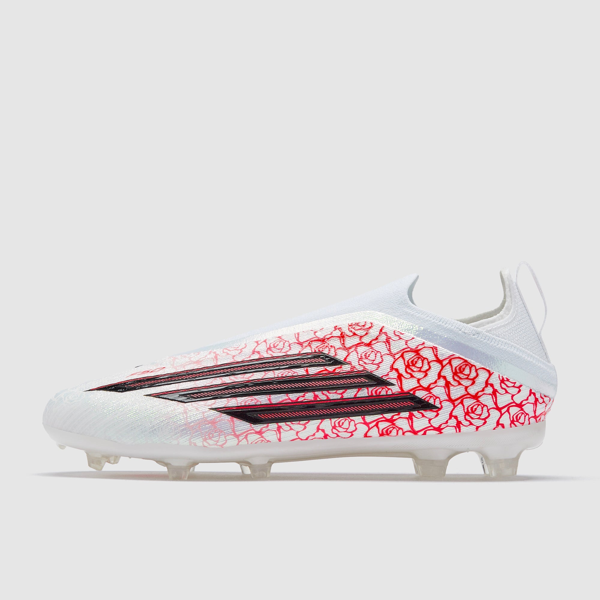 adidas Kids F50 Elite Laceless x Lamine Yamal FG Football Boots Ftwr White/Core Black/Lucid Red