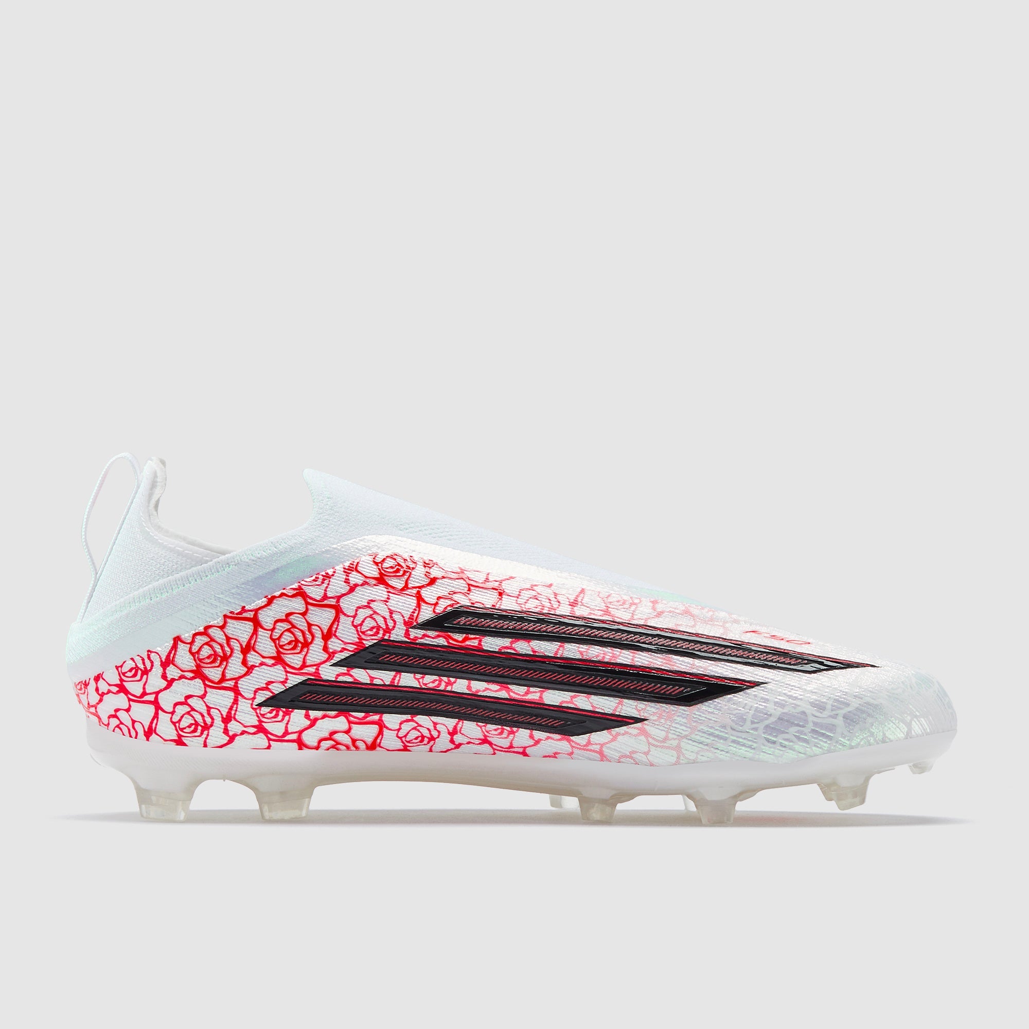 adidas Kids F50 Elite Laceless x Lamine Yamal FG Football Boots Ftwr White/Core Black/Lucid Red