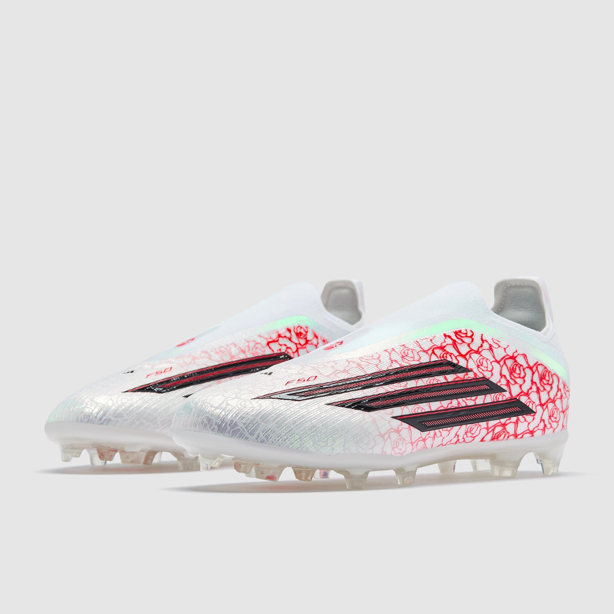 adidas Kids F50 Elite Laceless x Lamine Yamal FG Football Boots Ftwr White/Core Black/Lucid Red