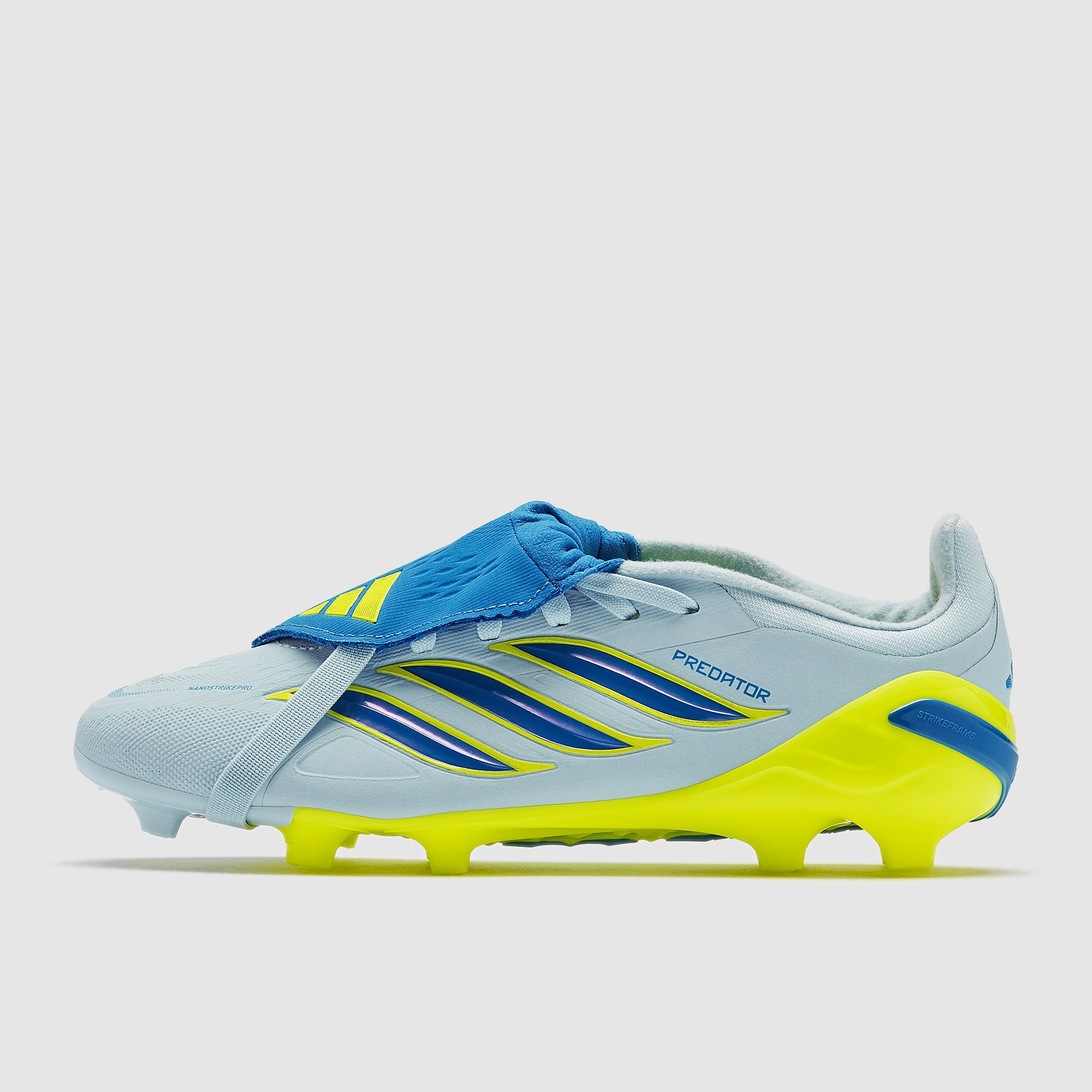 Adidas Kids Predator Elite Tongue FG Football Boots Crystal Sky/Ray Blue/Team Solar Yellow