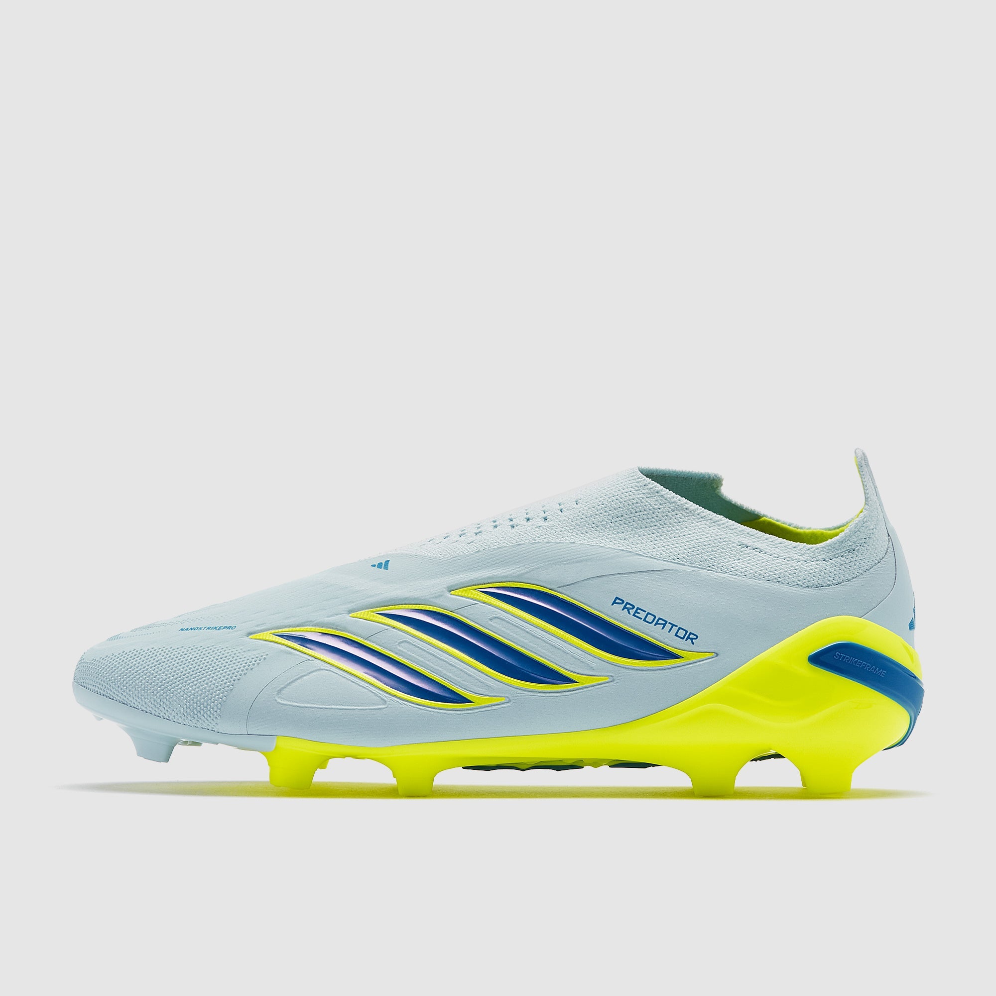 Adidas Kids Predator Elite Laceless FG Football Boots Crystal Sky/Ray Blue/Team Solar Yellow