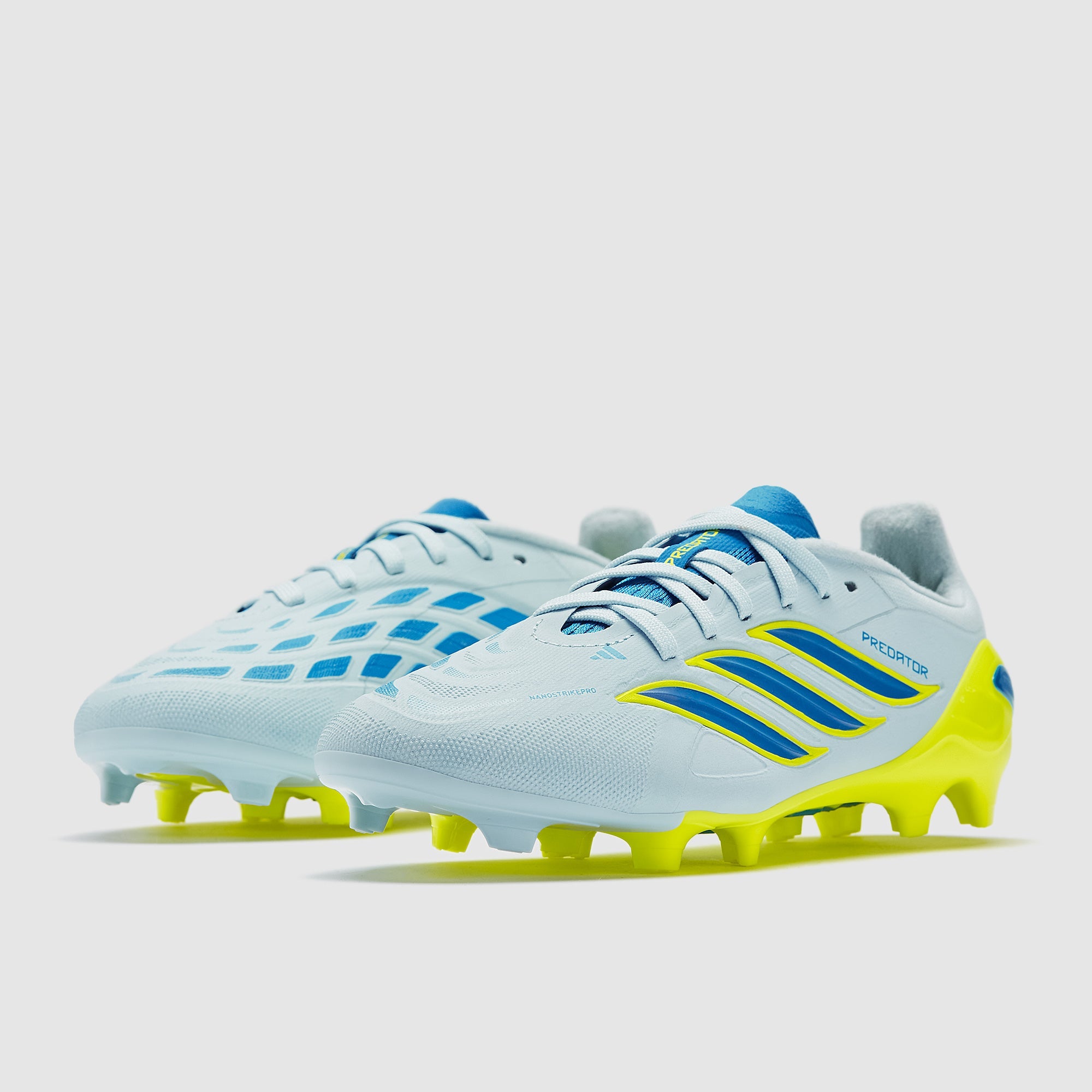 Adidas Kids Predator Elite FG Football Boots Crystal Sky/Ray Blue/Team Solar Yellow
