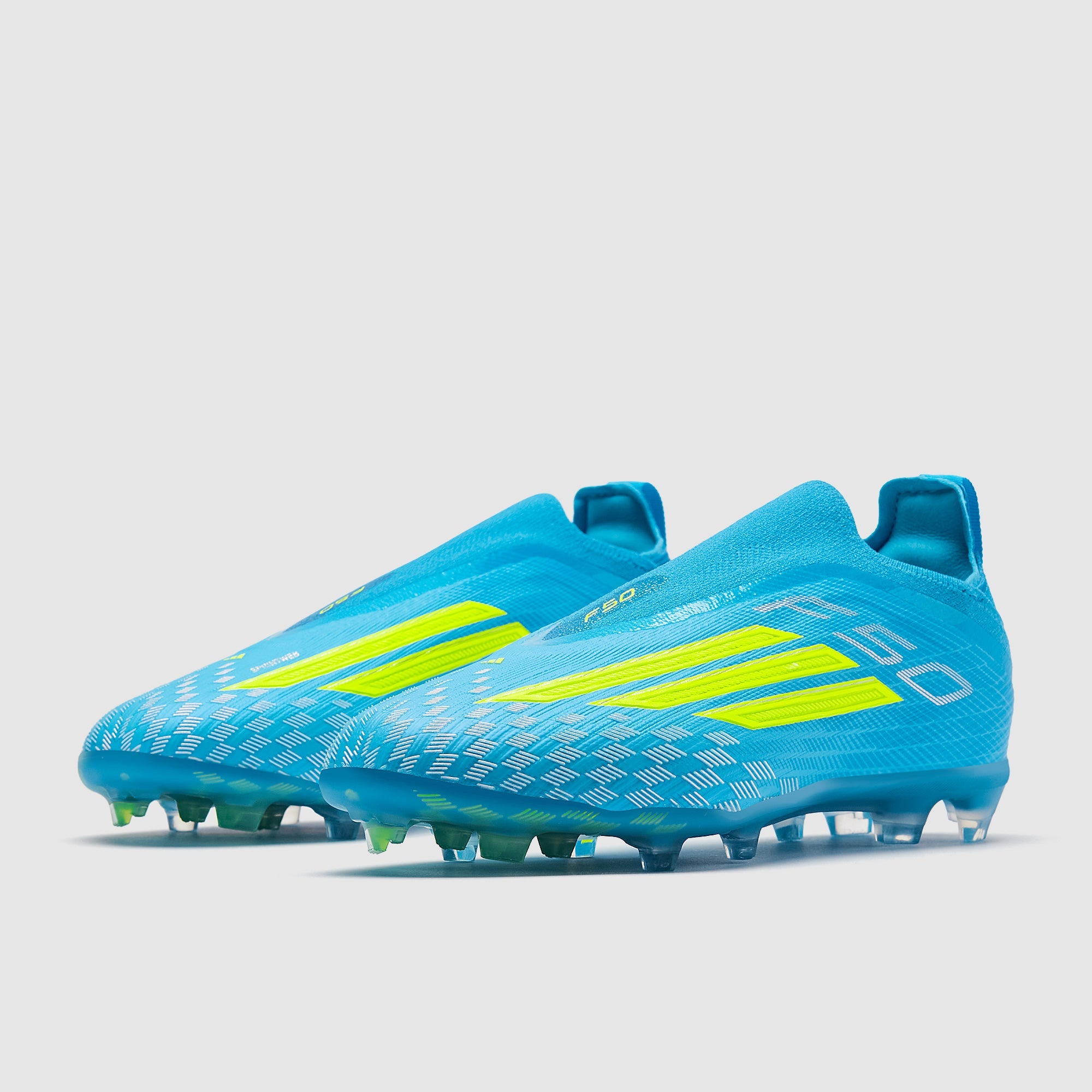 Adidas Kids F50 Elite Laceless FG Football Boots Lucid Ray Blue/Team Solar Yellow/Lucid Aquamarine