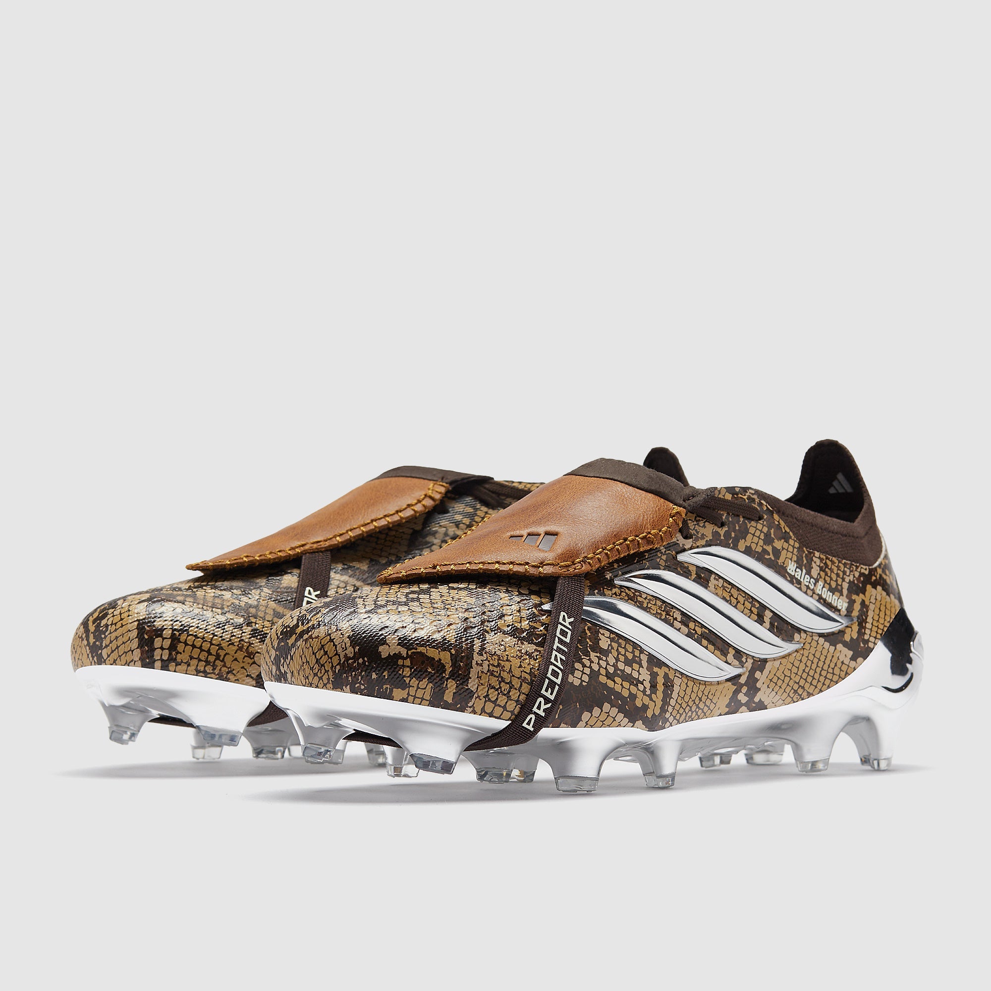 Adidas Predator Elite Tongue X Wales Bonner FG Football Boots Linen Khaki/Silver Met./Wonder White