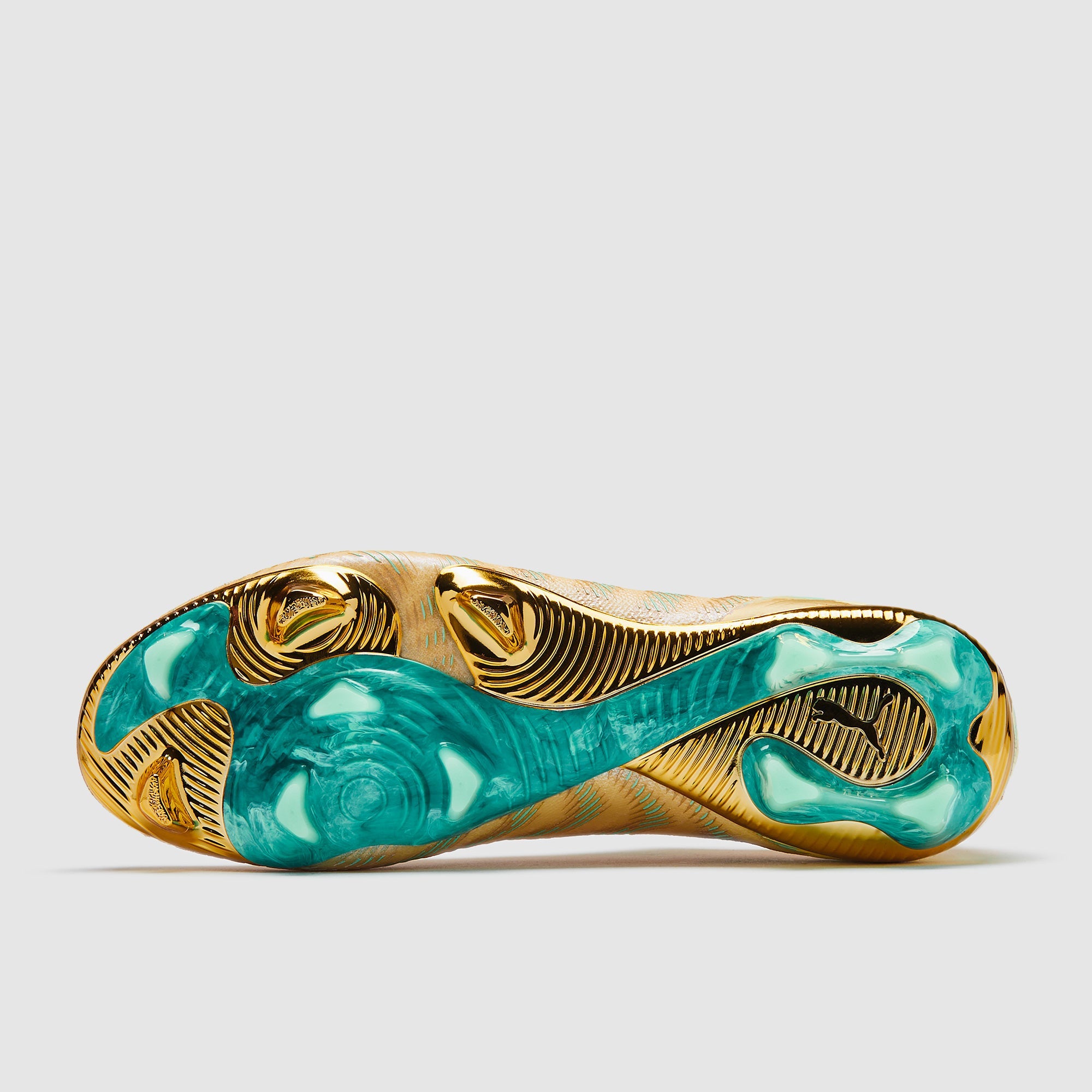 Puma Future 9 Ultimate FG Football Boots Creamy Vanilla/Puma Gold/Mint Jelly/Emerald Ice