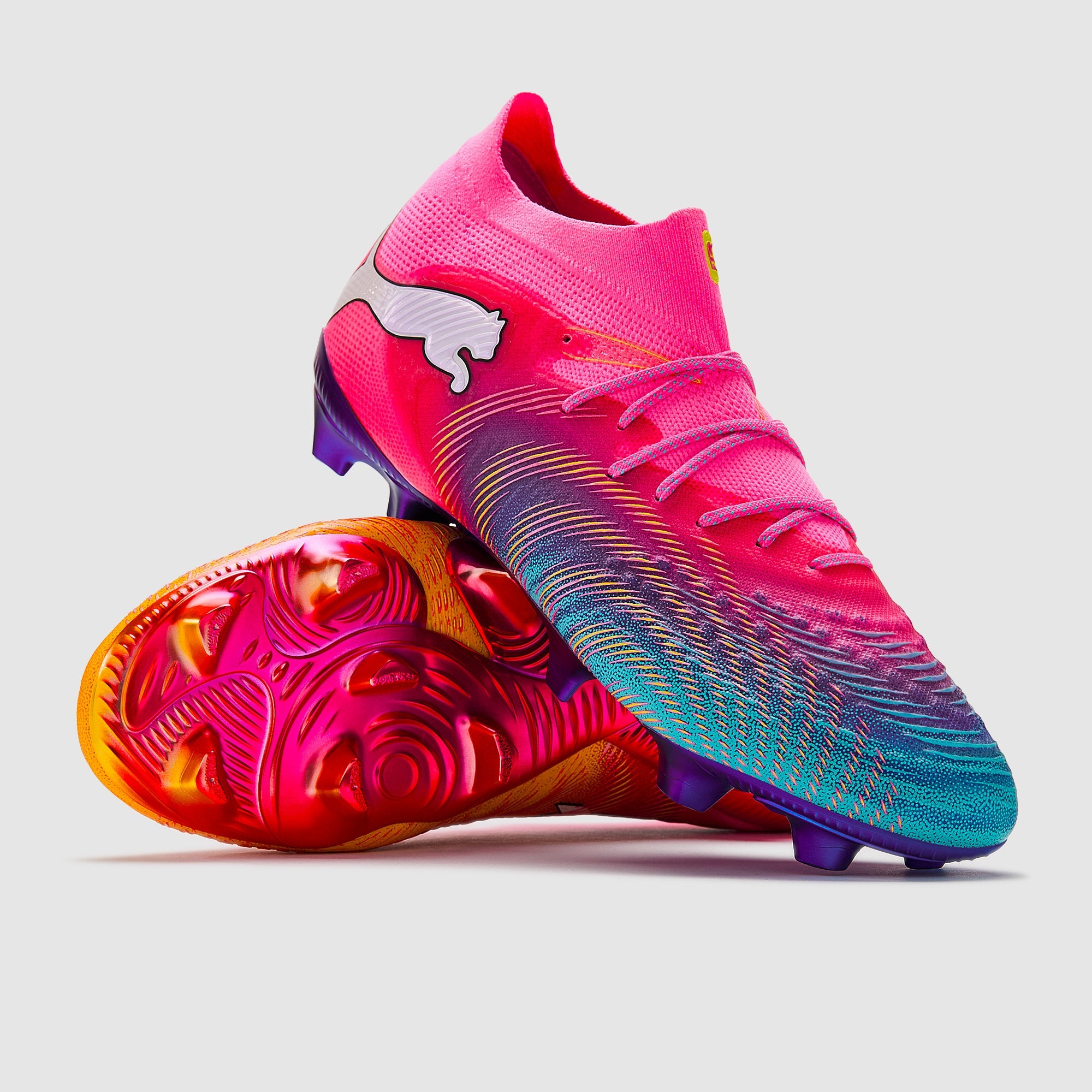 Puma Future 9 Ultimate FG Football Boots Poison Pink/Sun Stream/Bright Aqua
