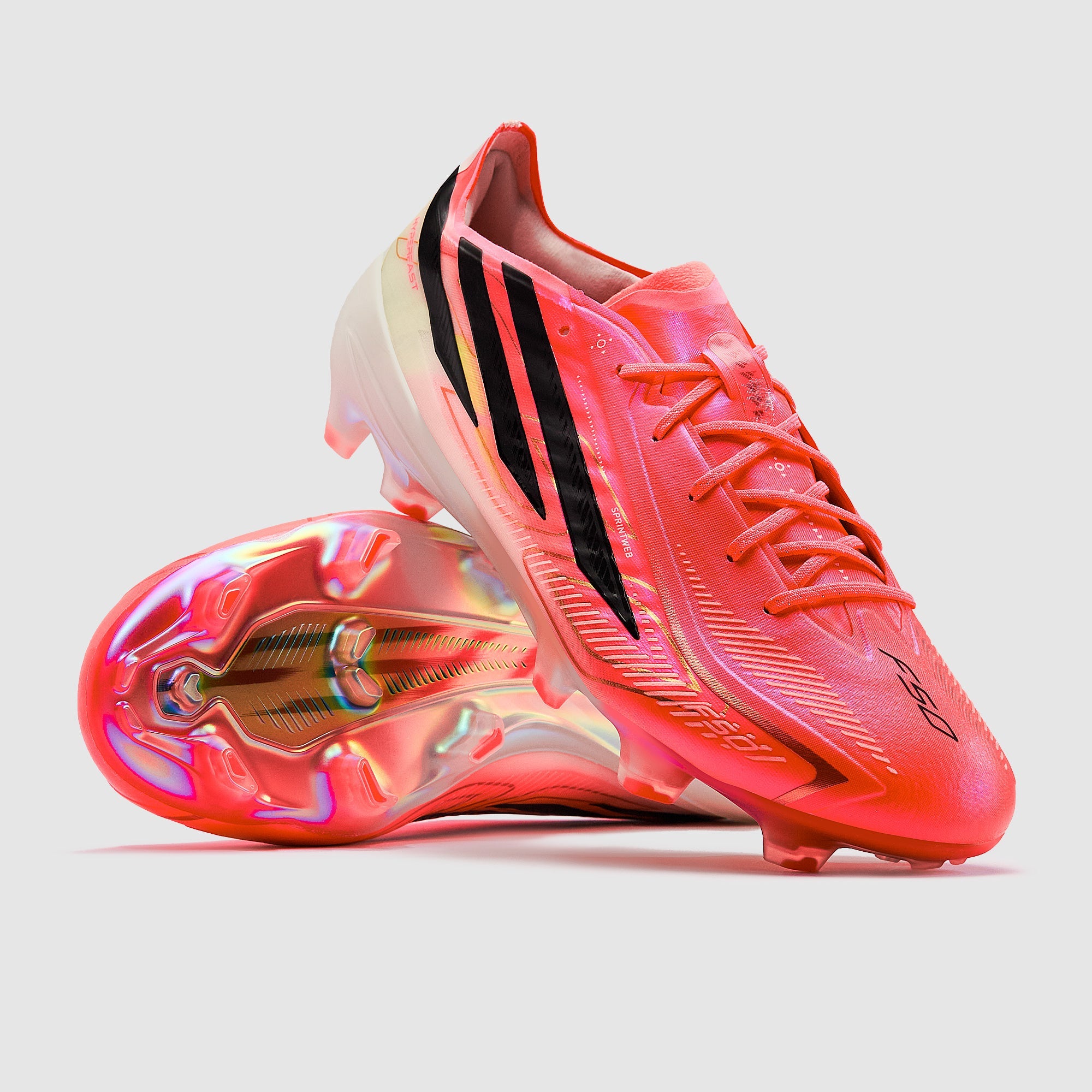 Adidas F50 Hyperfast Elite FG Football Boots Solar Turbo/Core Black/Gold Met